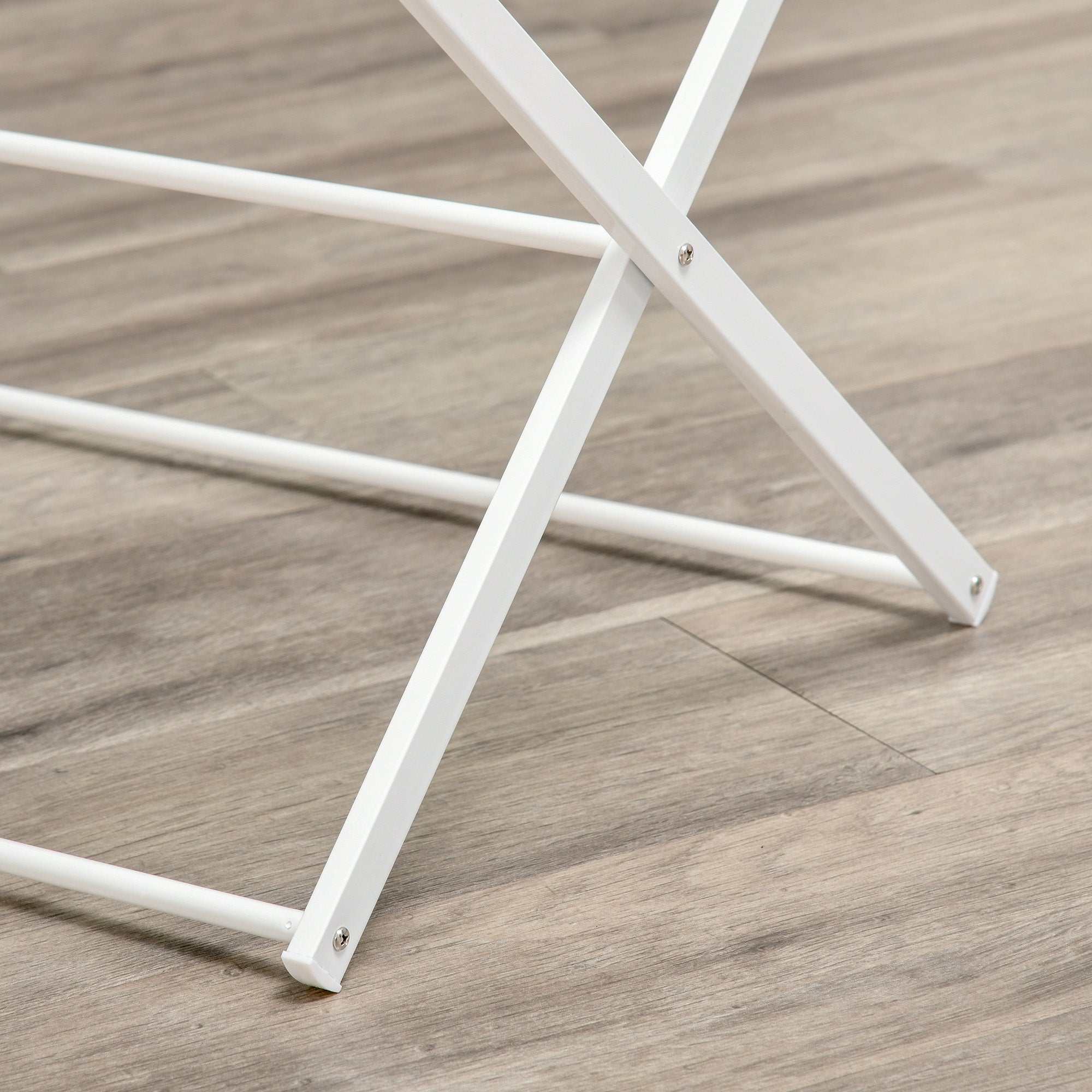 Foldable Clothes Airer, 8-Tier Tower Dryer, Metal Plastic White