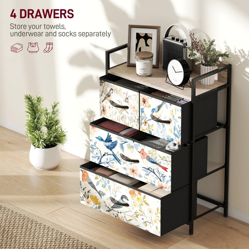 Chest of Drawers 4-Drawer White