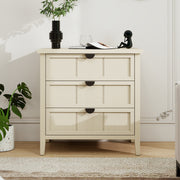 Three-drawer cabinet, 80x40x80cm, natural wood look