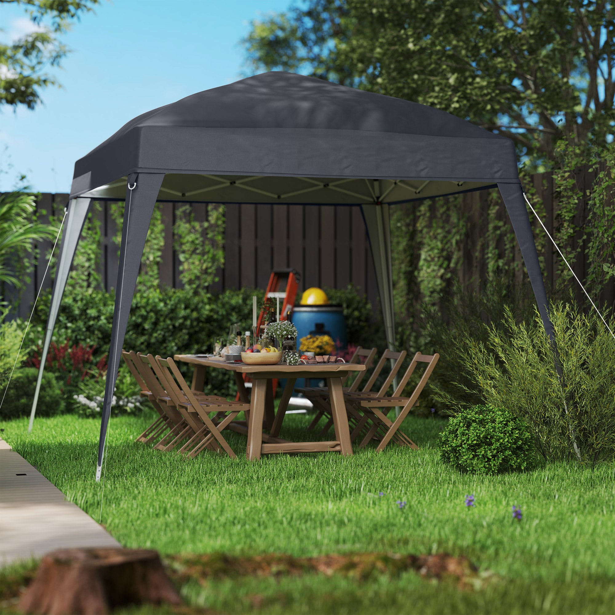 Gazebo Replacement Roof, 3x3m, Water-Repellent, Winter-Proof, Dark Grey