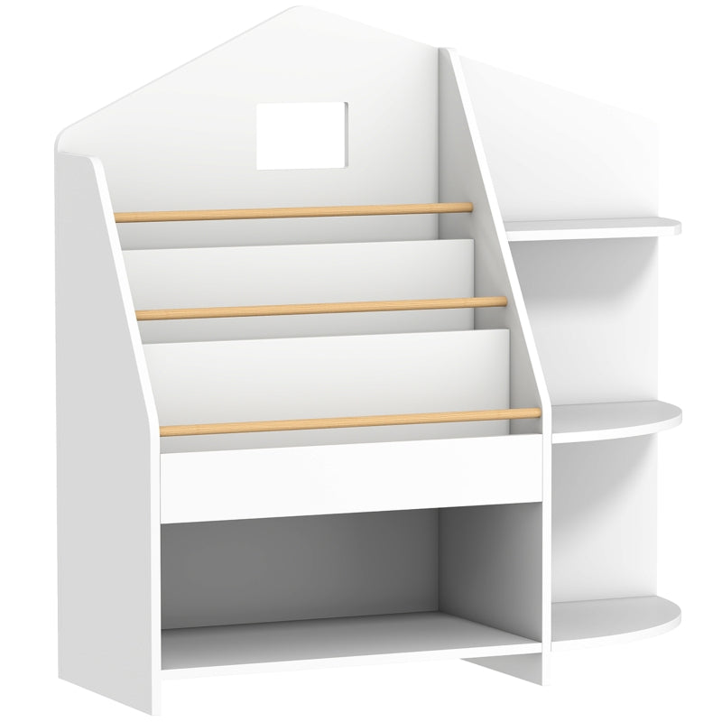 Children's Shelf 7 Shelves Rounded Edges - White