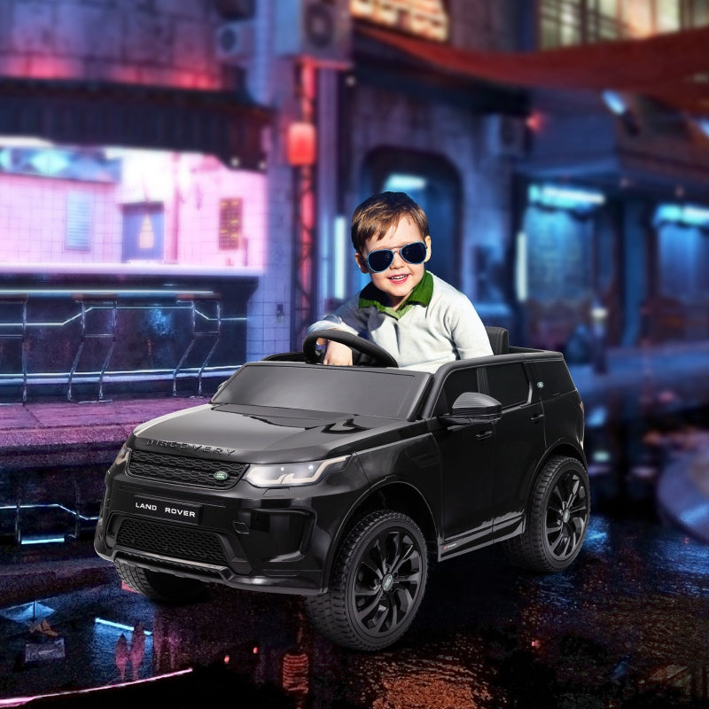 Licensed Land Rover Discovery Sport 12V Kids Ride on Car with Remote Control, Black