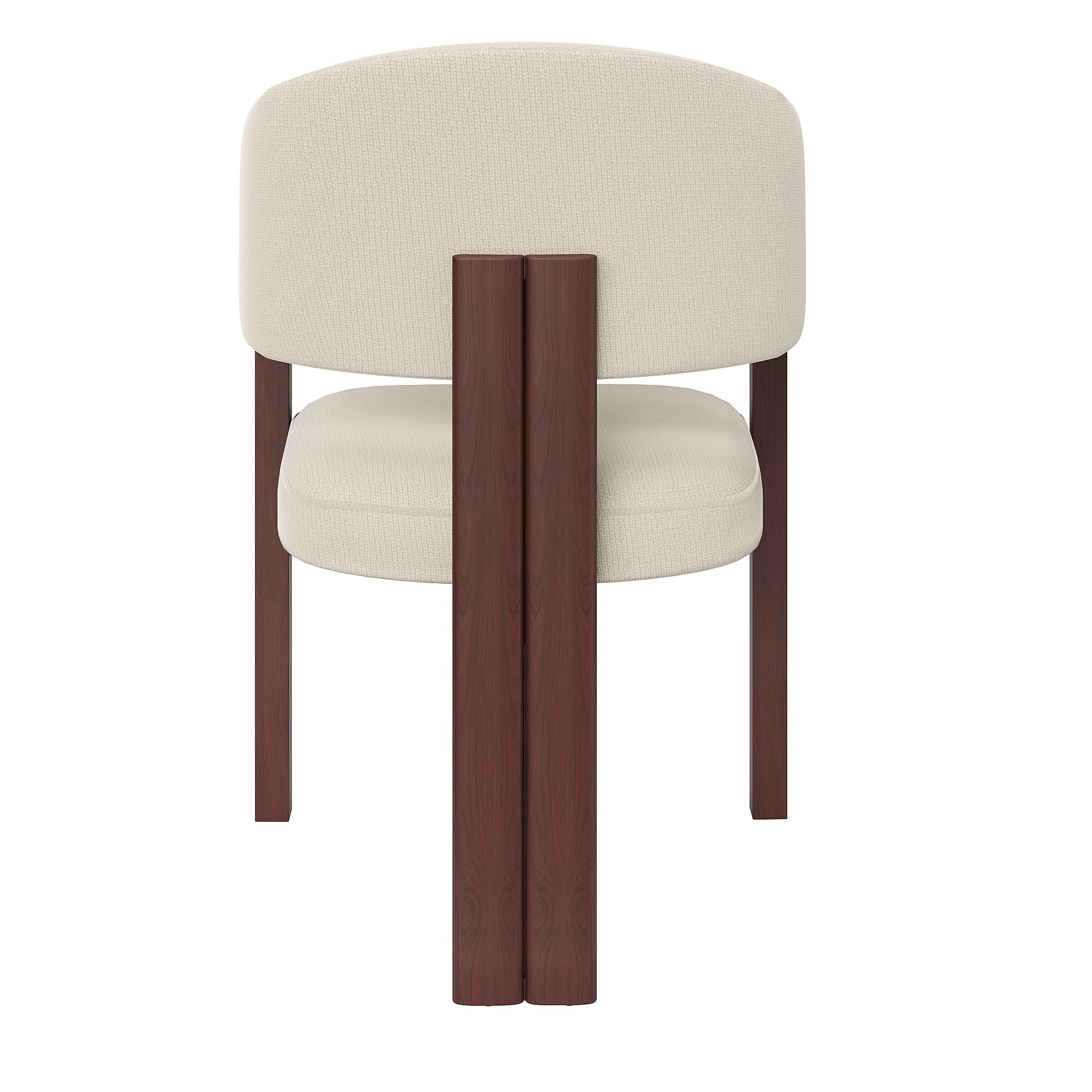 Ergonomic Dining Chairs Set of 4 with Thick Padding and Height-Adjustable Feet, Wood Look