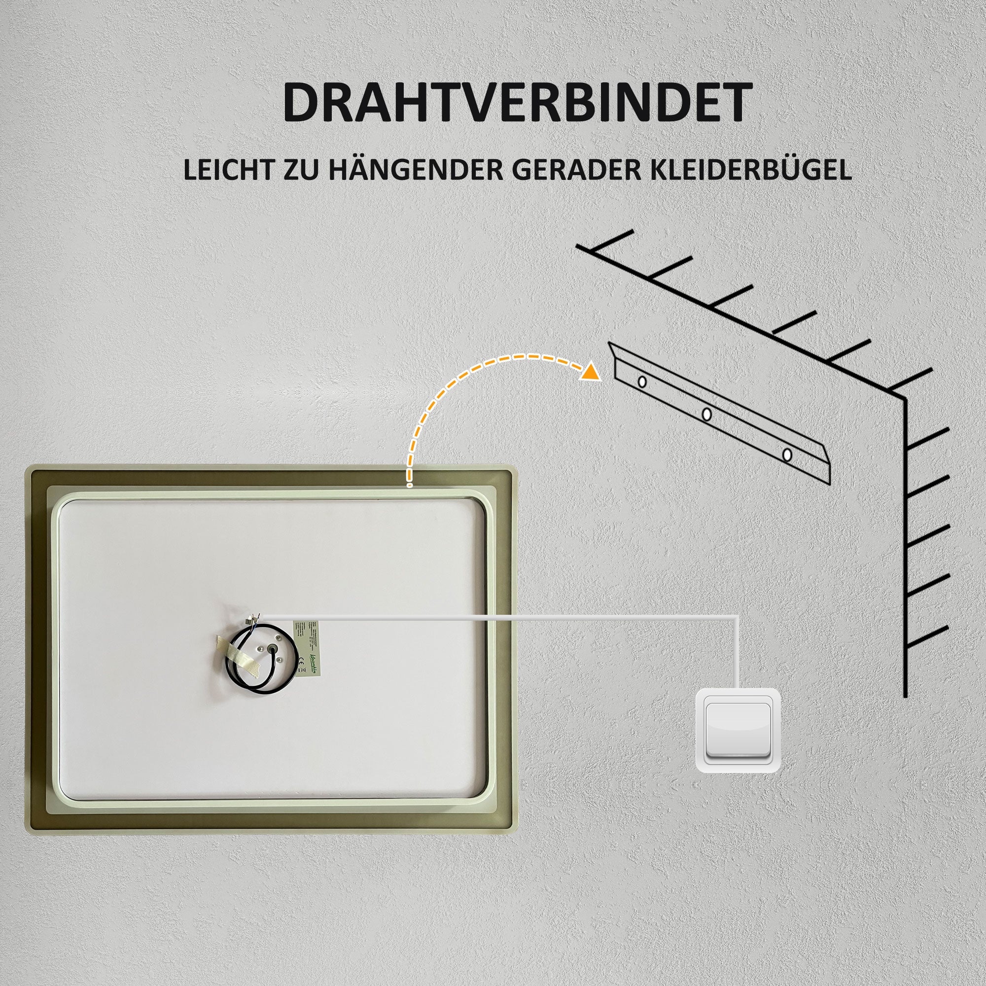 kleankin Bathroom Mirror, LED 3x Magnification Touch, Fog-Free, Silver