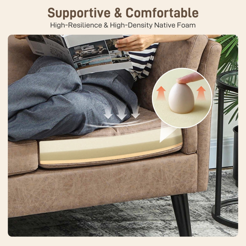 Two-Seater Sofa Leathaire Light Brown
