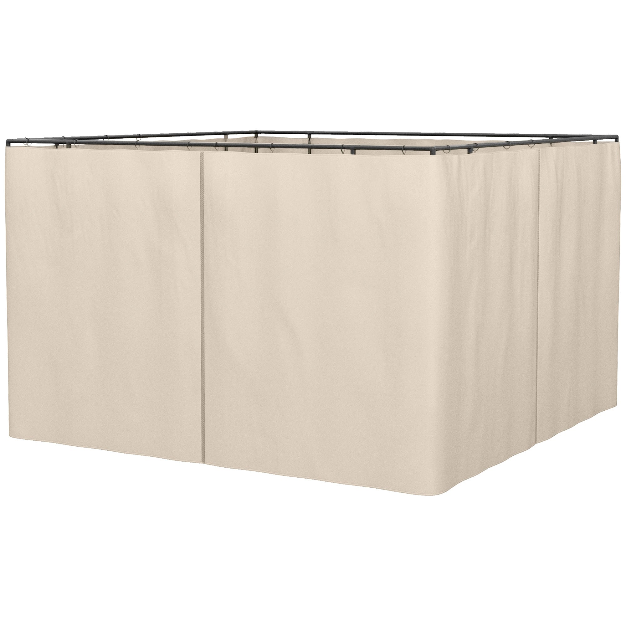 Gazebo Side Panels 3x3m, 302x205cm Durable Polyester, Beige