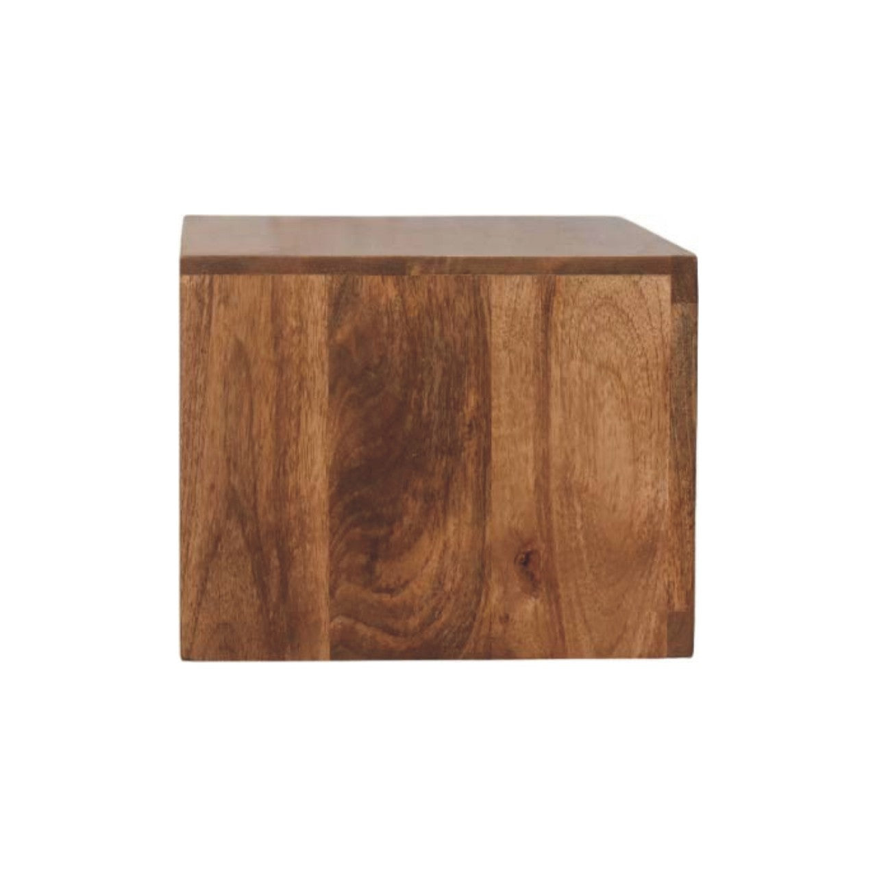 Arno Nightstand, Wall-Mounted, Golden Teak