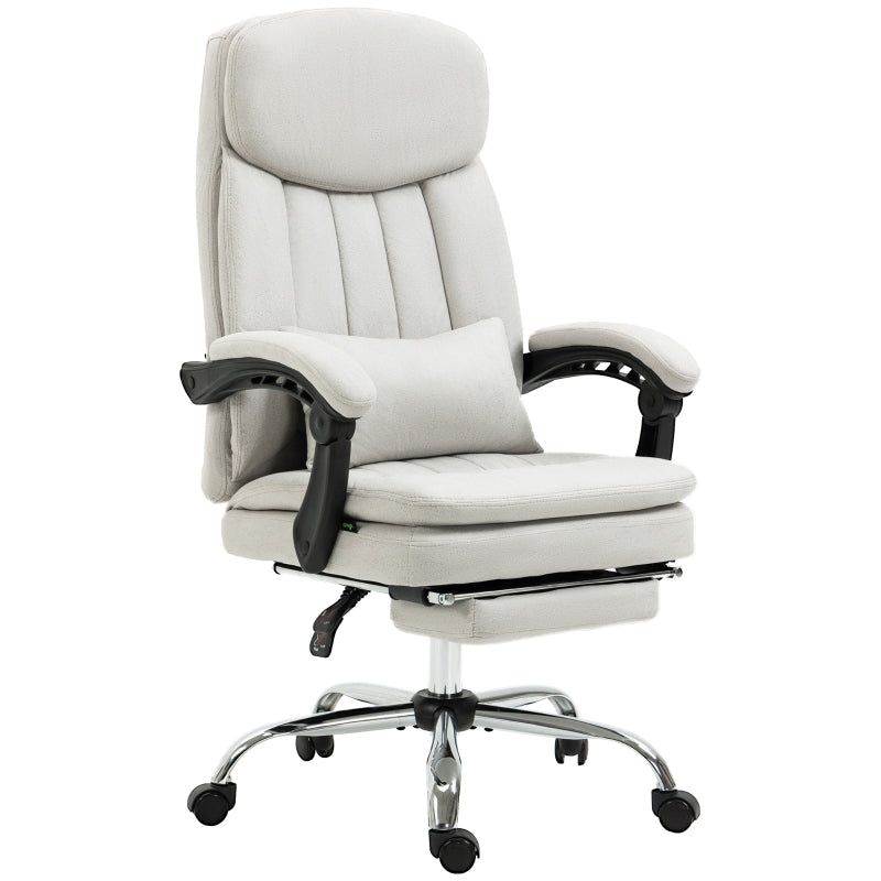 Vinsetto Office Chair, Massage, Heating, Ergonomic, Cream White