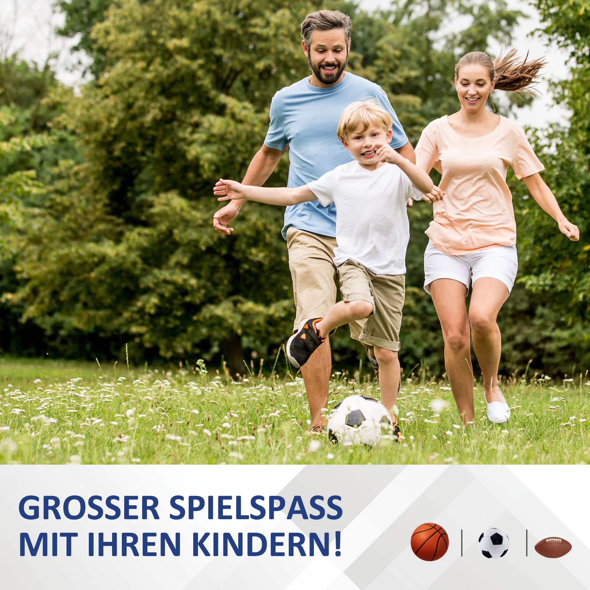 Football Rebounder Adjustable 5 Levels Steel Blue