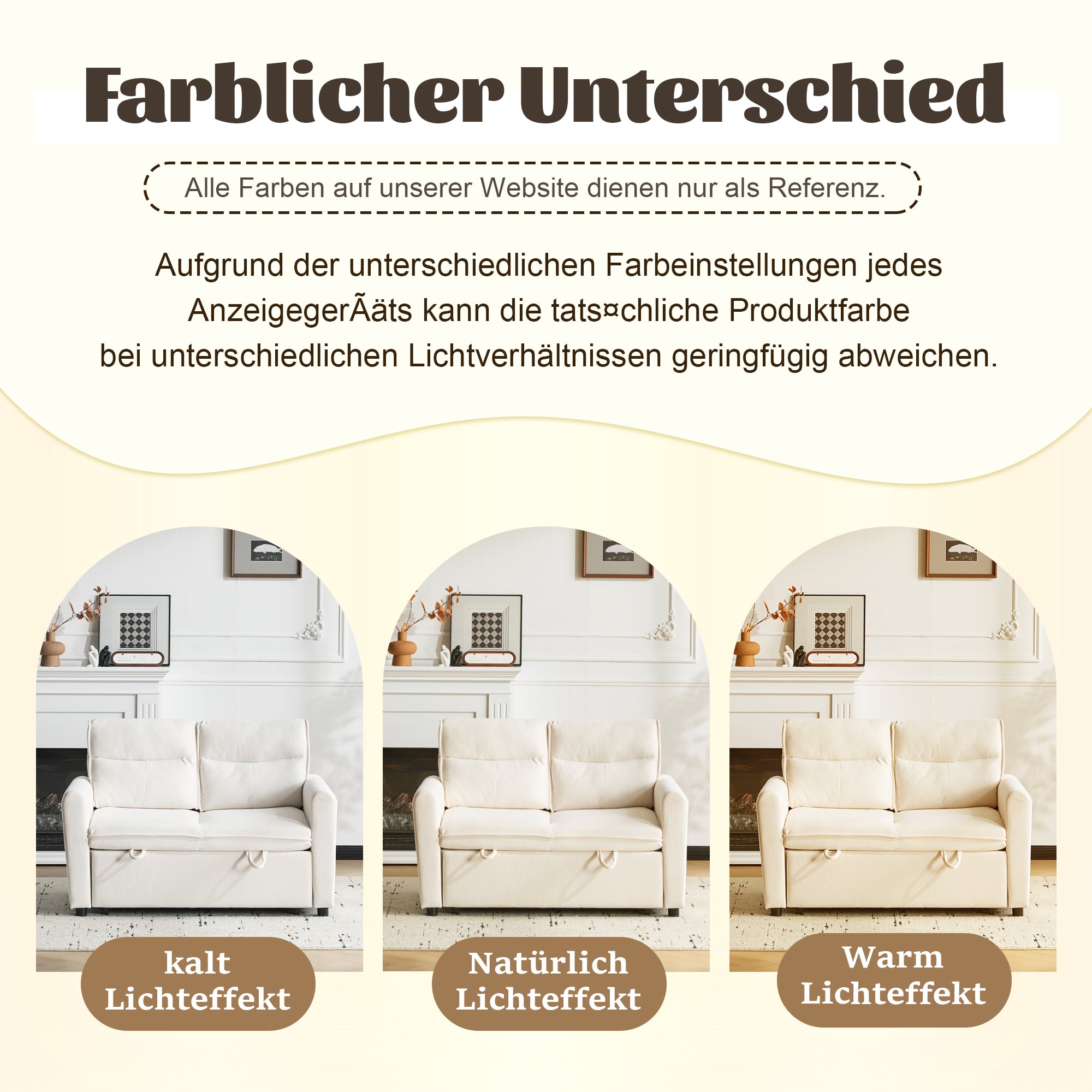 Sofa Bed, Modern 2-Seater Foldable with Pull-Out & Adjustable Backrest