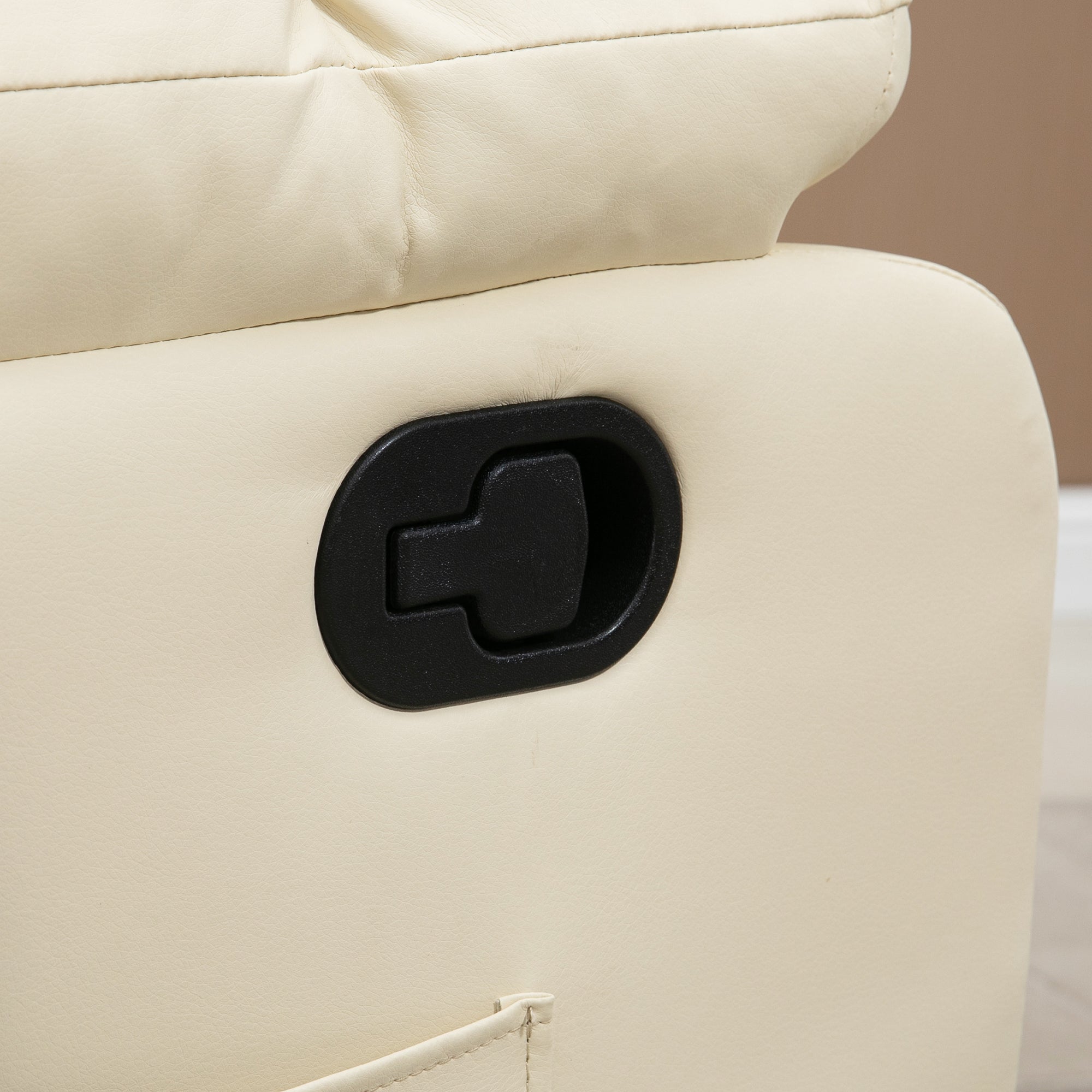 Massage chair TV chair electric relaxation with massage function artificial leather cream white