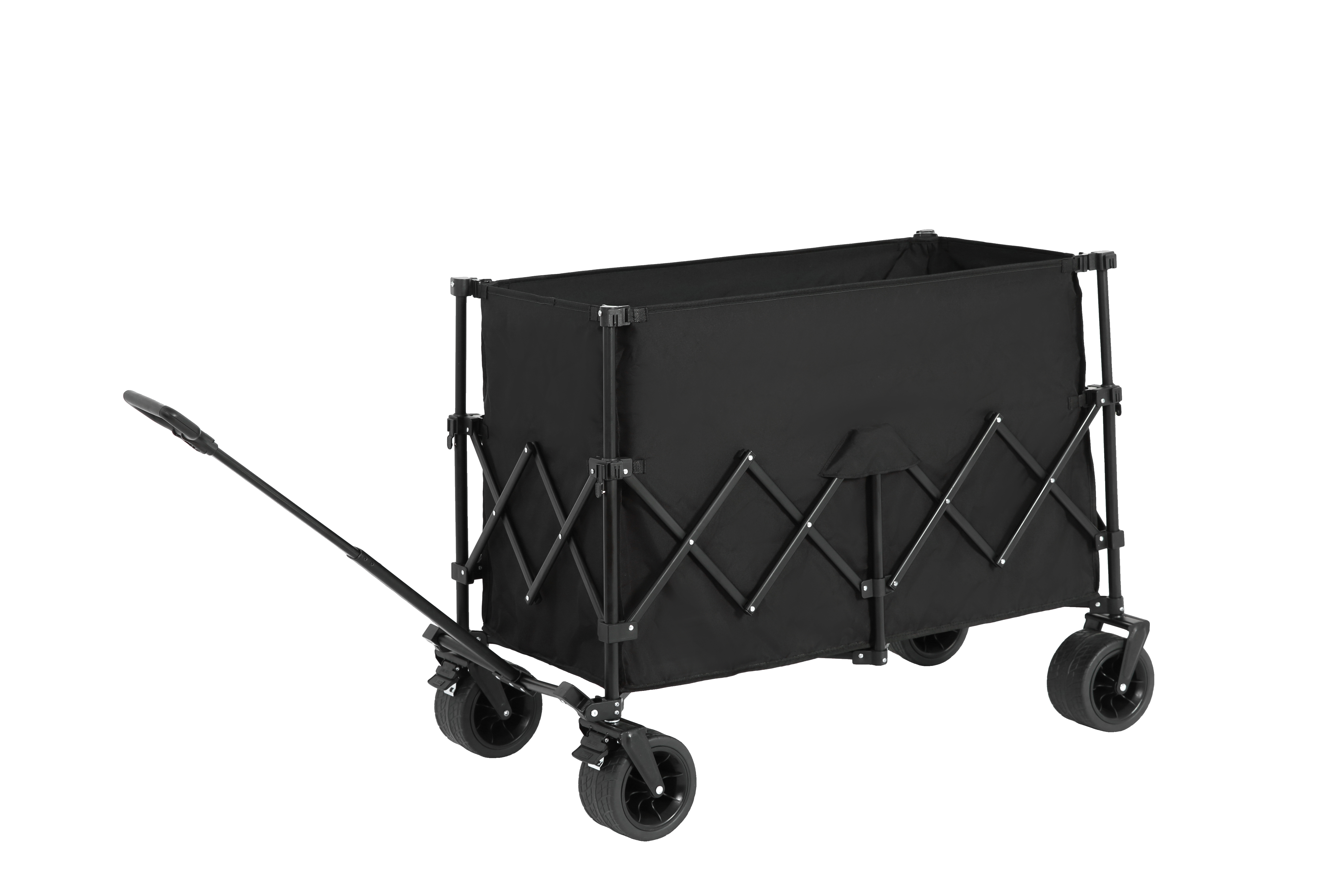Beach Wagon Collapsible with Big Wheels Heavy Duty Black