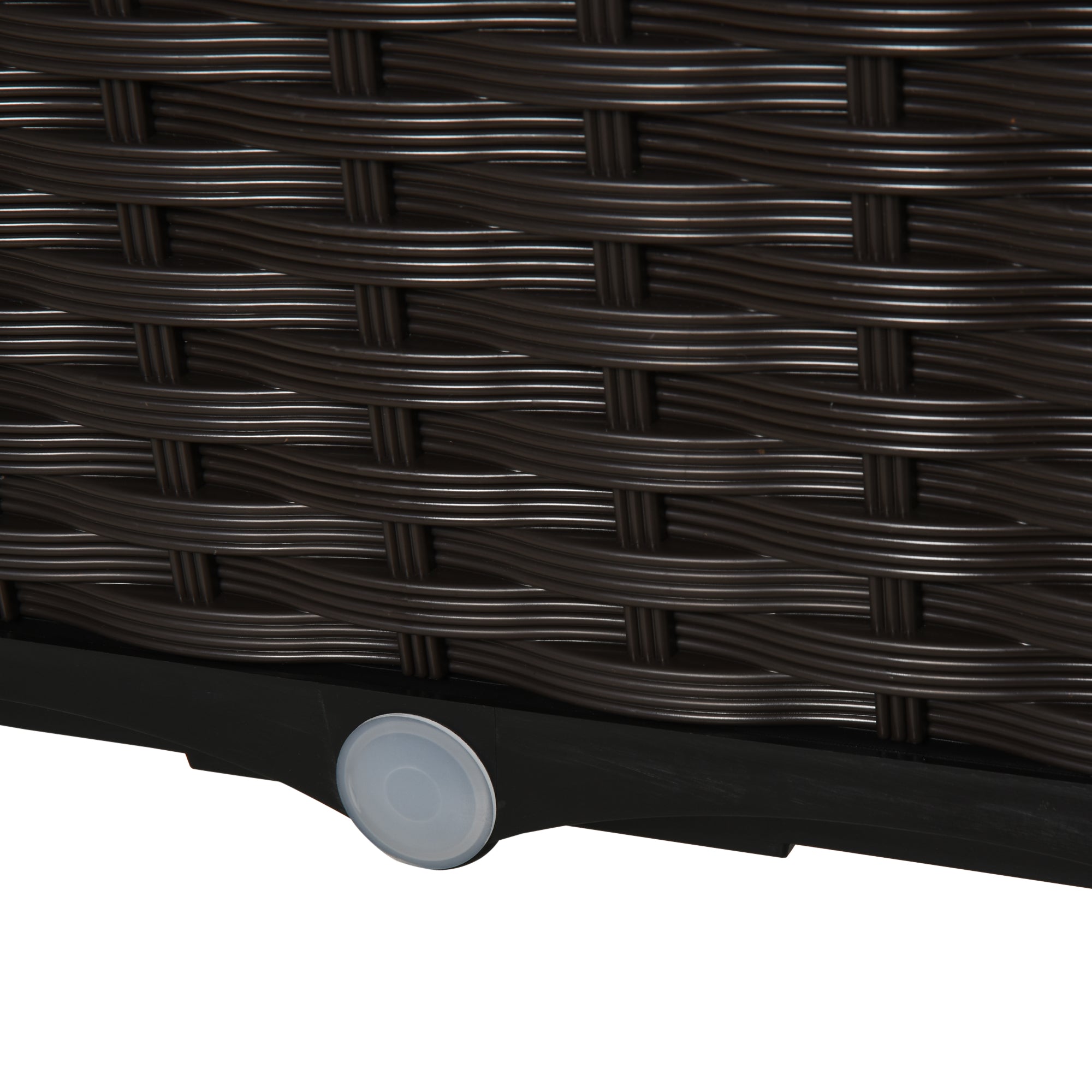 Raised Bed Planter, Rattan Look, 40x40x44cm, PP Brown