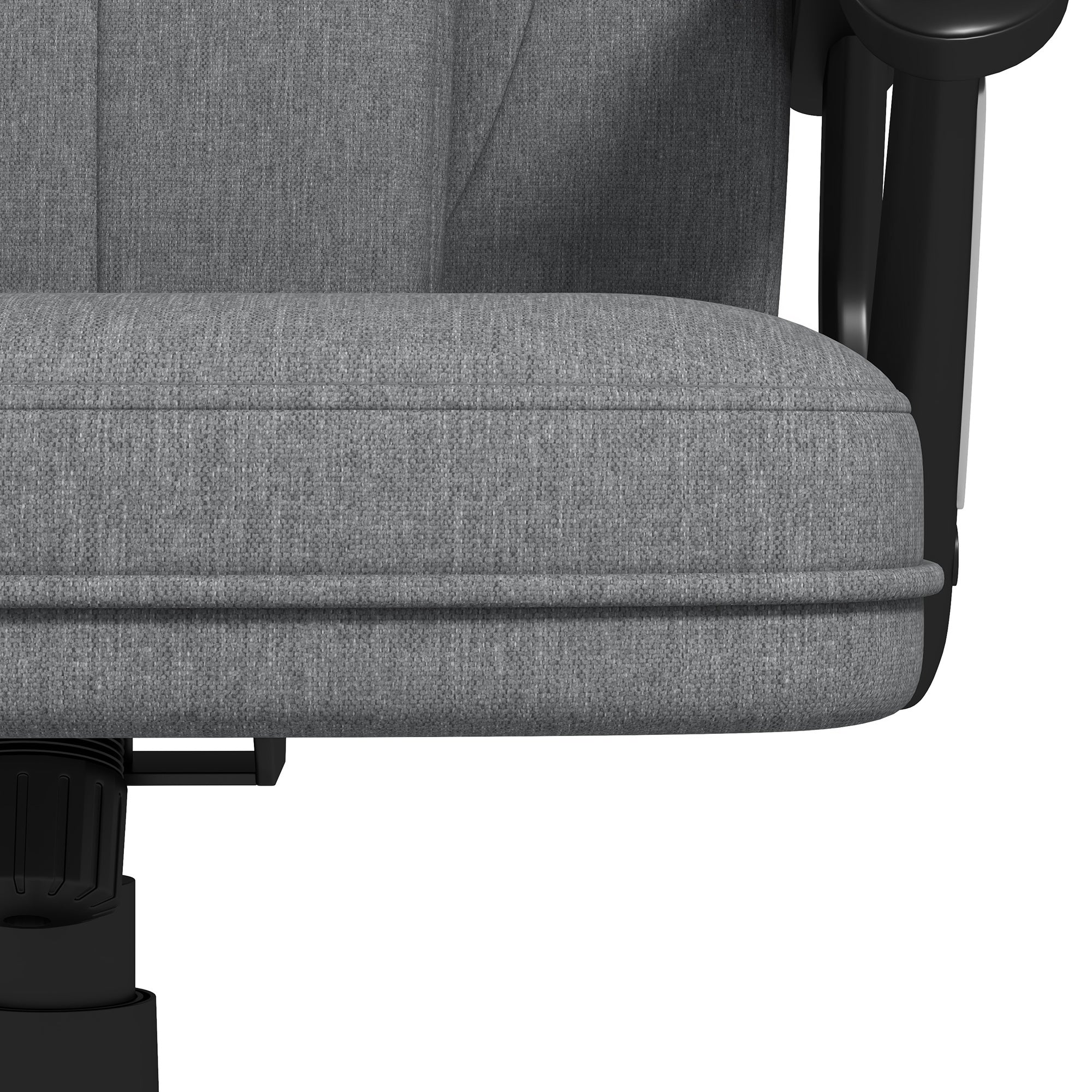 Vinsetto Office Chair Ergonomic Computer Rocking Function with Armrests, Grey Linen Look