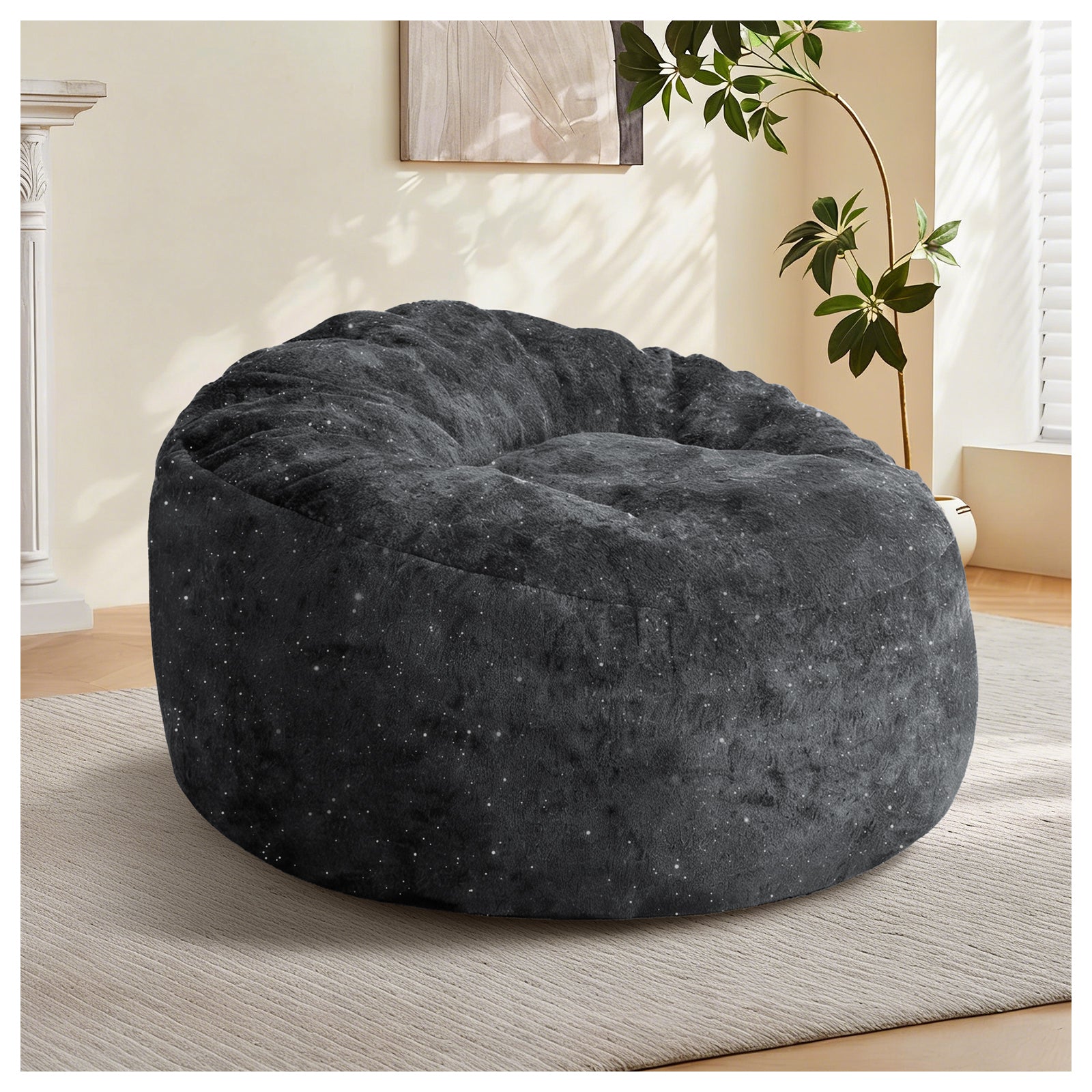 Bean Bag Chair Curved High-Back Full-Body Contour Support