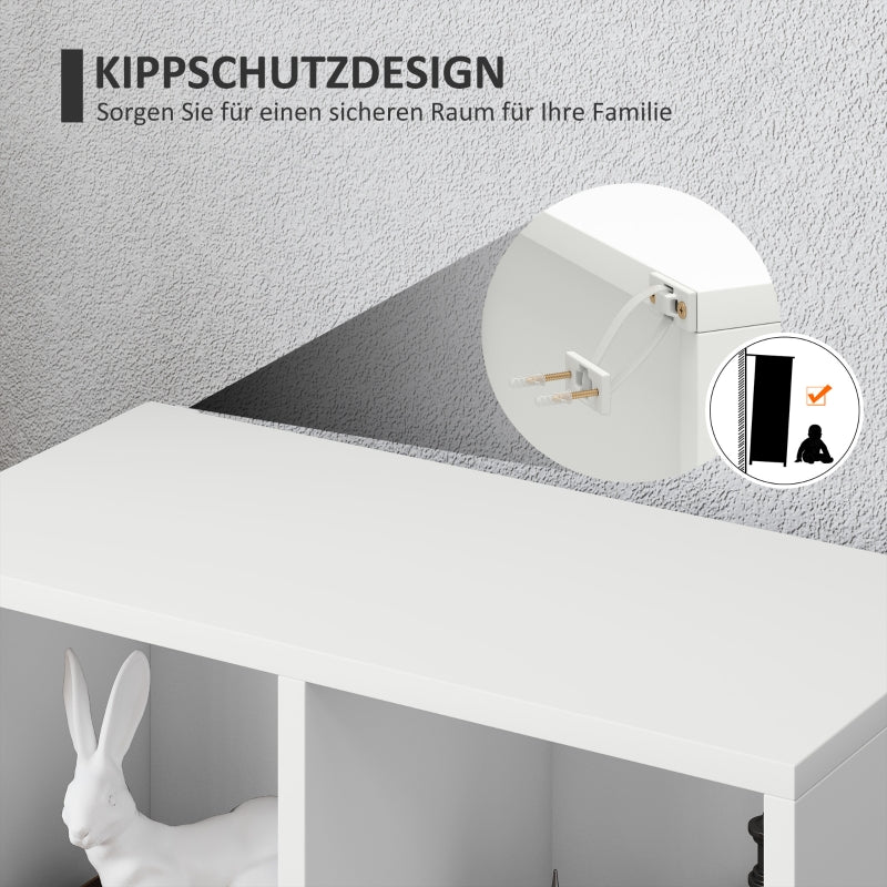 Bookcase, Standing Shelf with Tiers, White