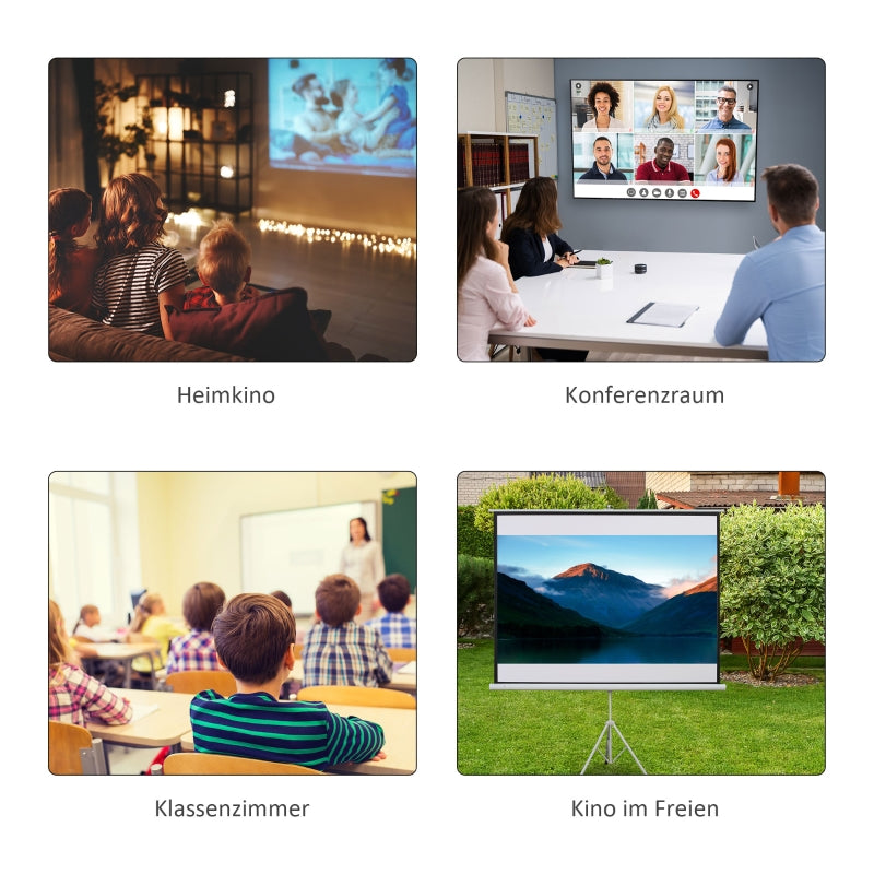 Projection Screen 4:3 Cinema Presentation Surface, White