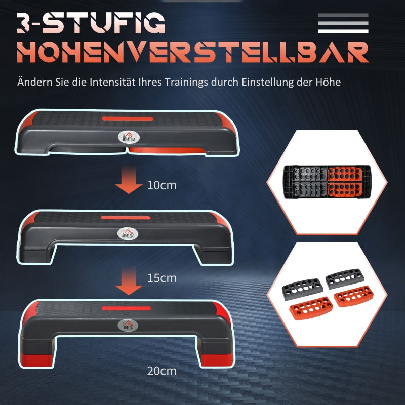 Stepper, Height-Adjustable Aerobic, Red + Black