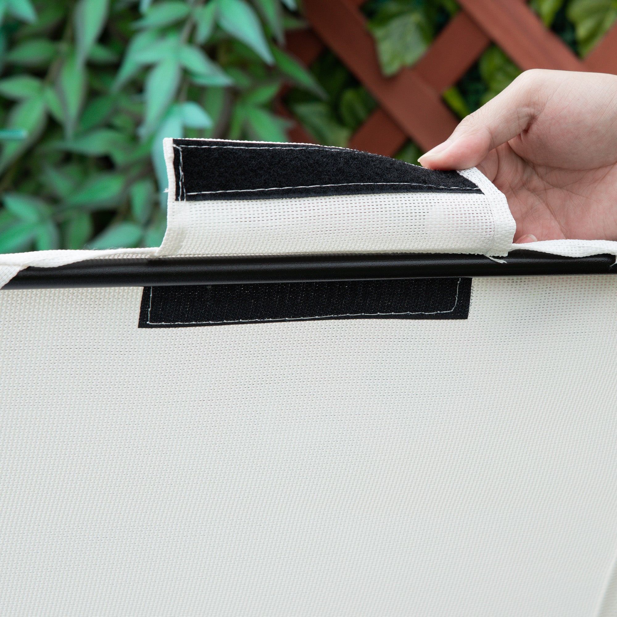 Zero Gravity Sun Lounger Folding Patio w/Cup Holder & Canopy Shade White