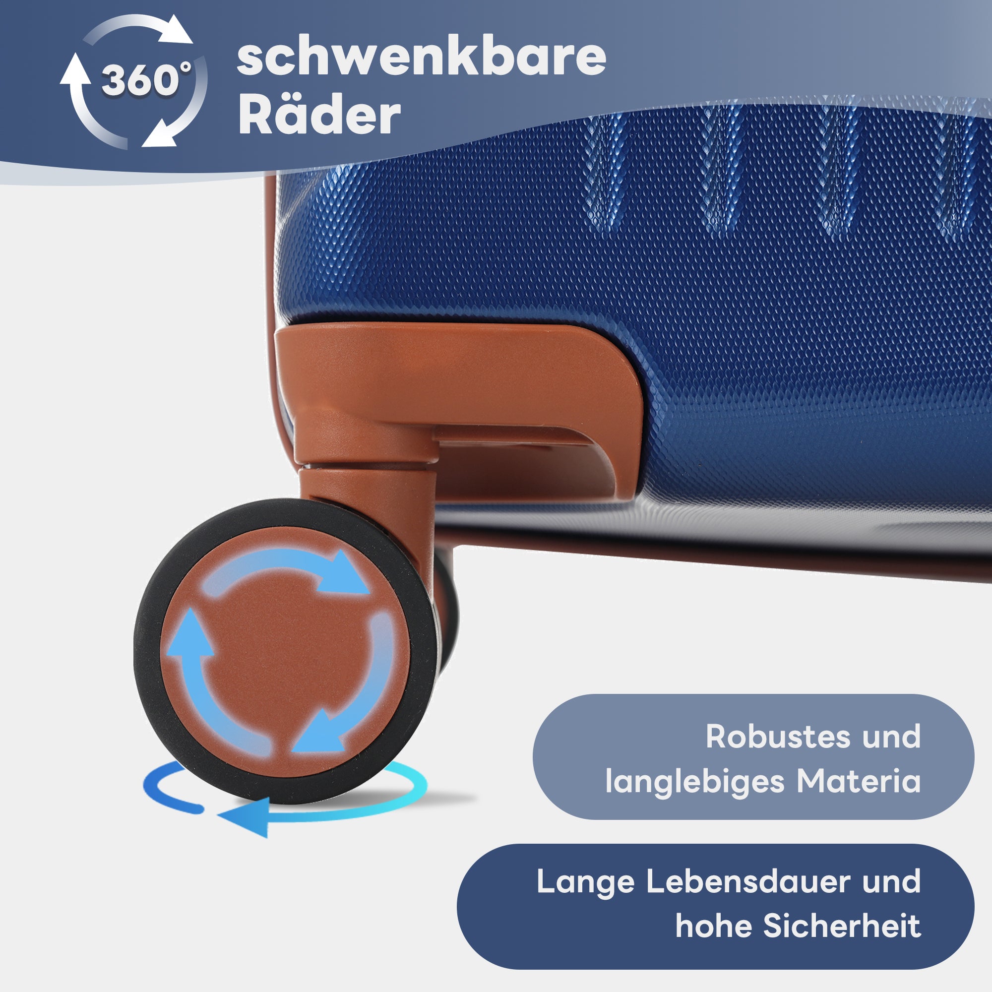 S&M&L&XL Luggage Set 4-Piece 360° Double Wheels TSA Lock Hardshell