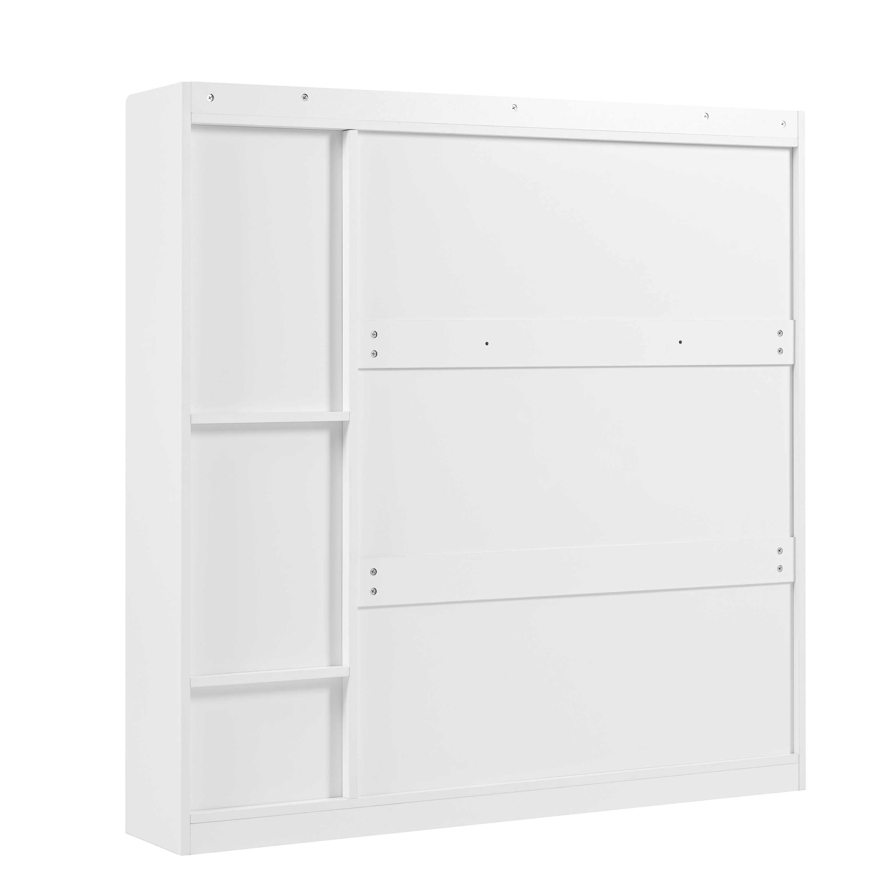 Versatile Tilting Shoe Cabinet with 3 Folding Drawers, Entryway Organizer, White