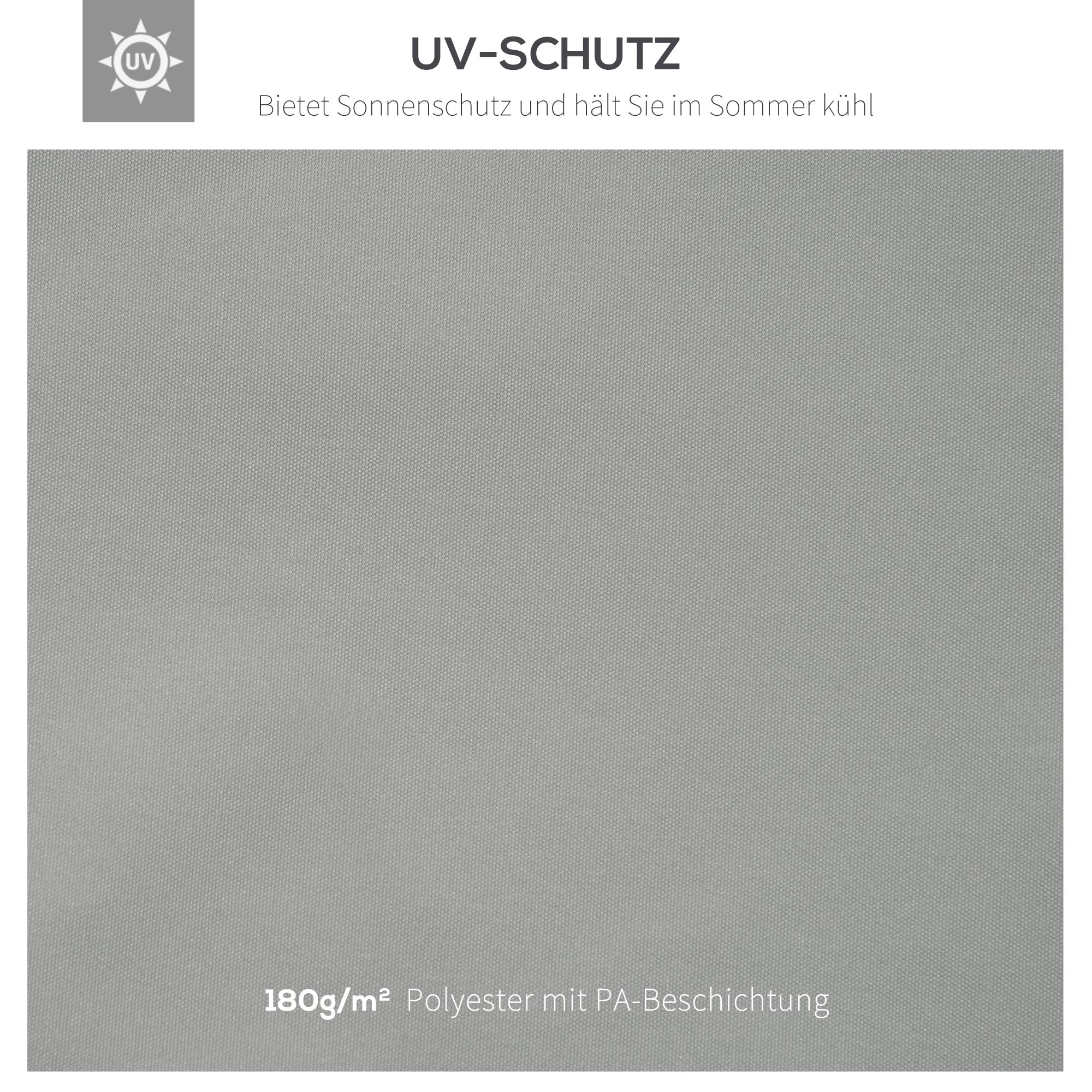 Replacement Roof for Garden Pavilion 3x4m Weatherproof Polyester, Light Grey