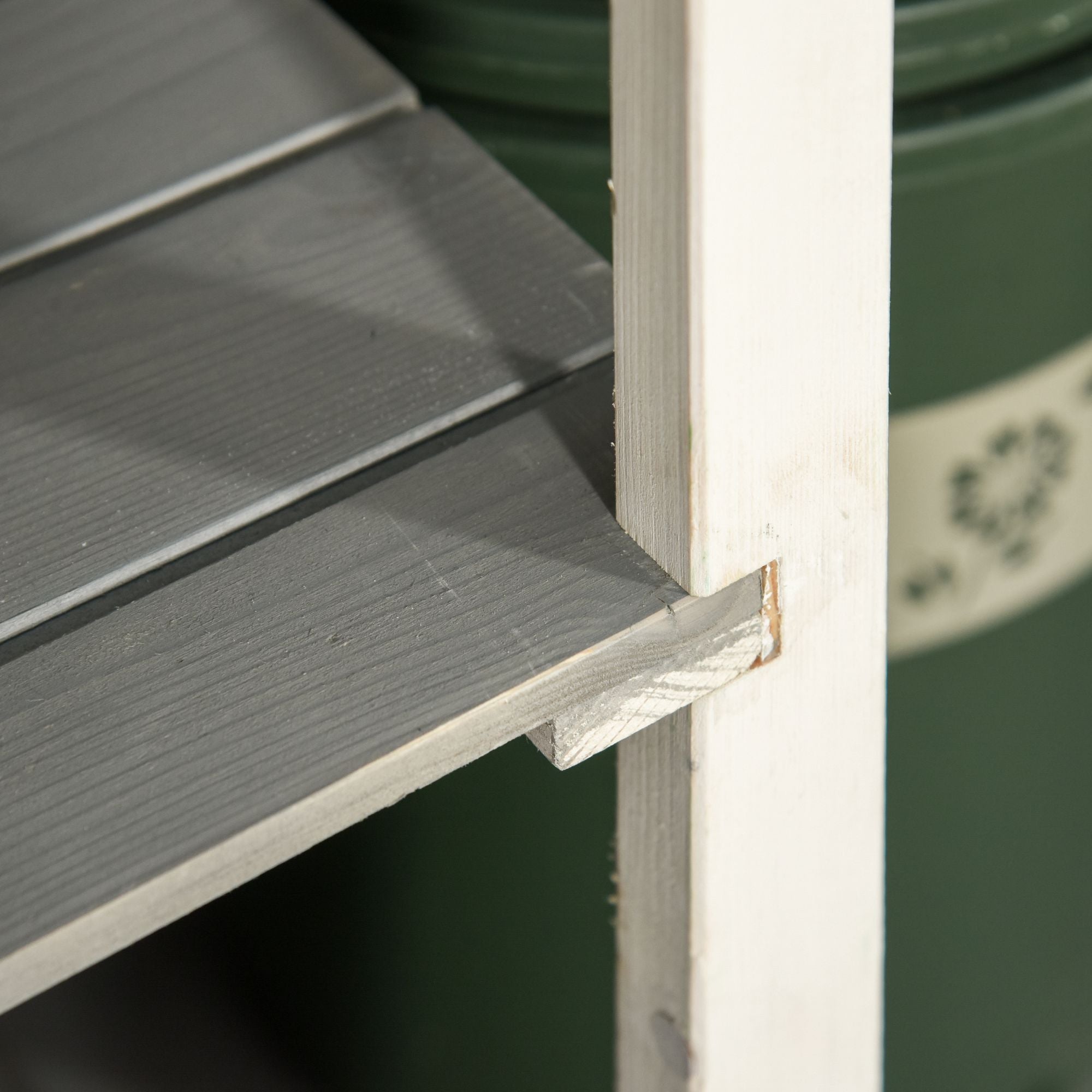 Garden Shed Tool Shed with Shelves Fir Black/Grey/White