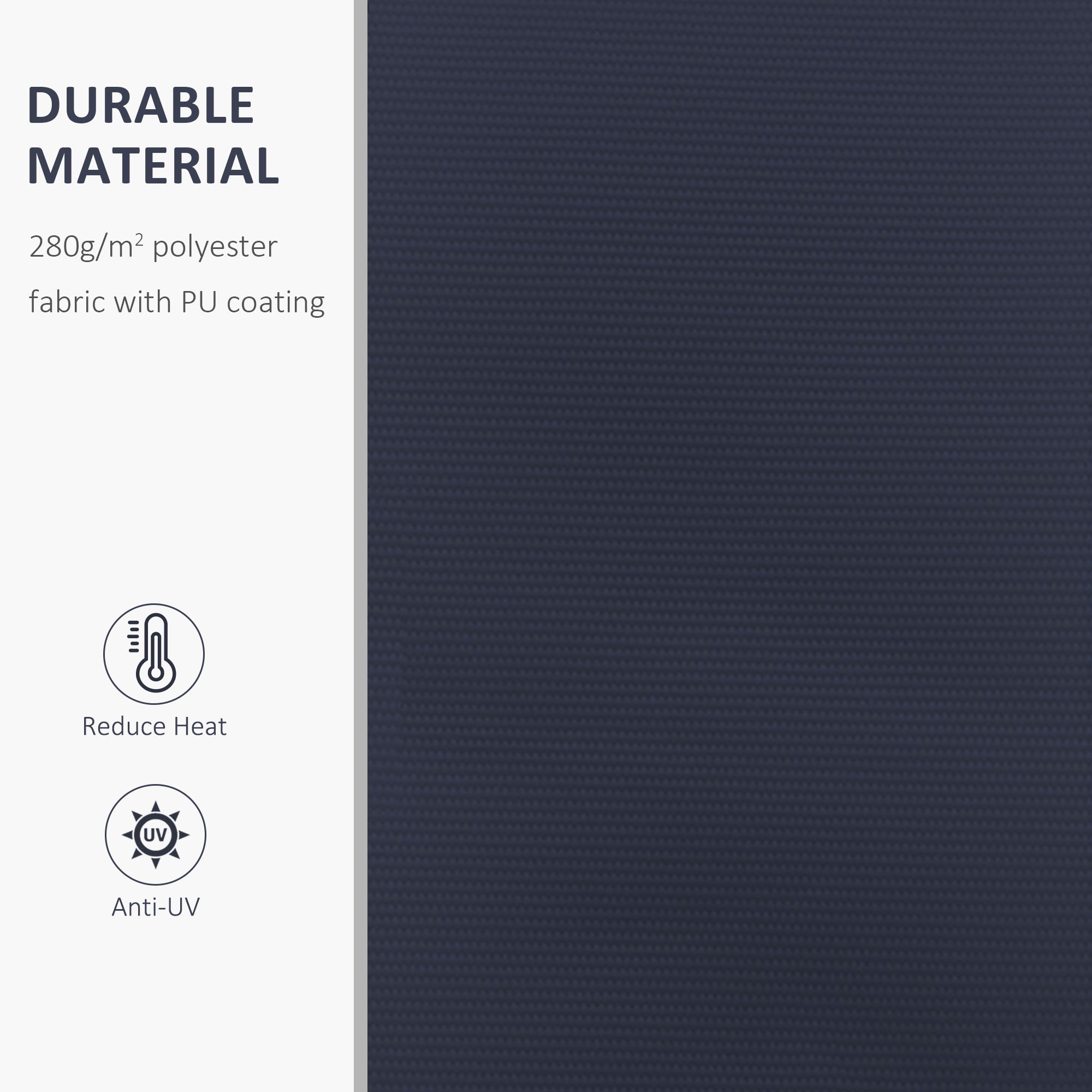 Manual Retractable Awning 4x3 m Blue/White