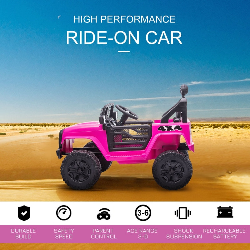 Kids Electric Ride On Car 12V Off Road Toy Pink