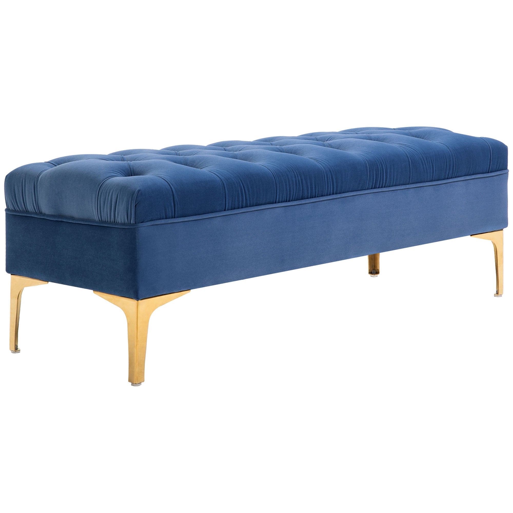 Bench Bed Shoe Bench Velvet Blue