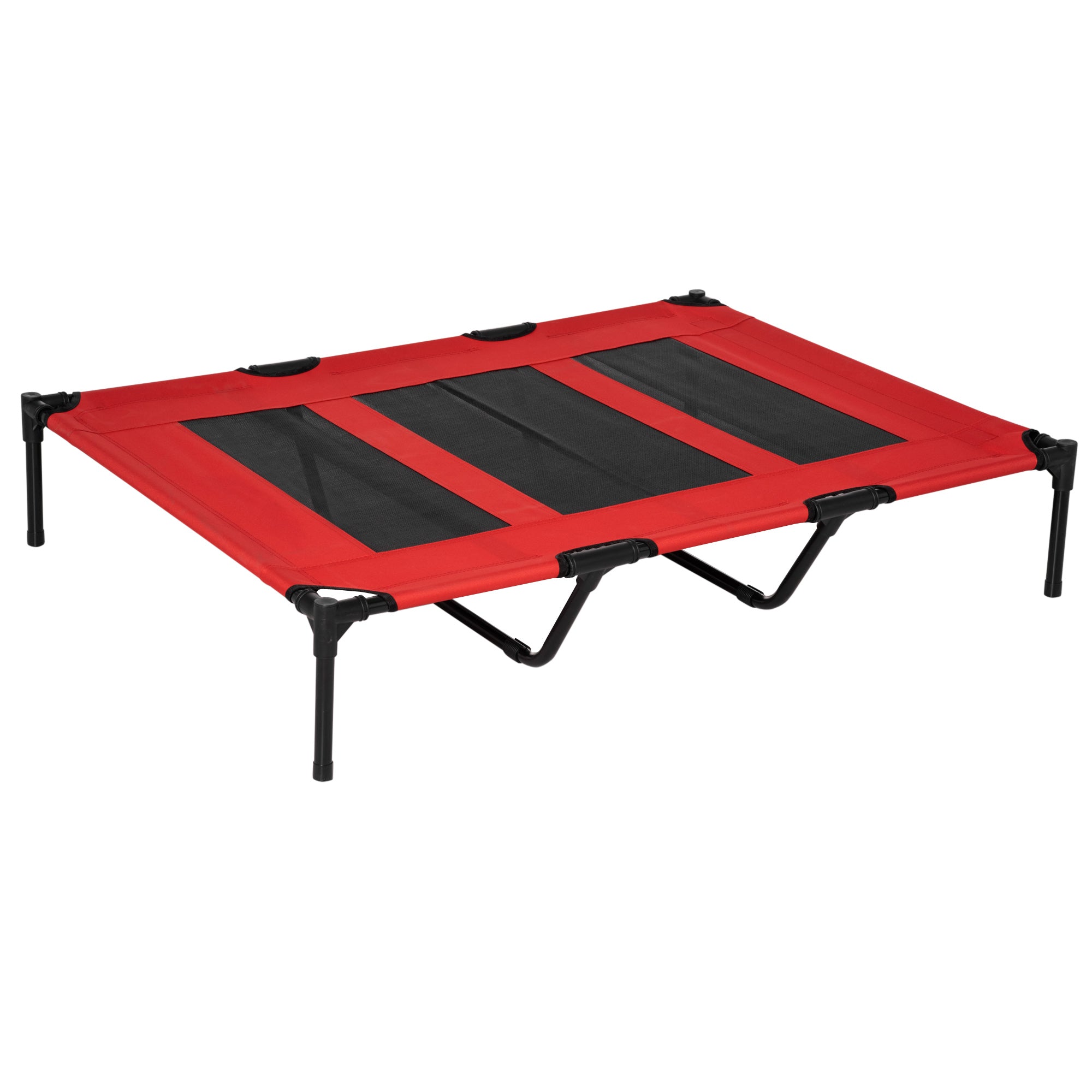 Dog Bed Elevated, Large Dogs, Metal Oxford Red