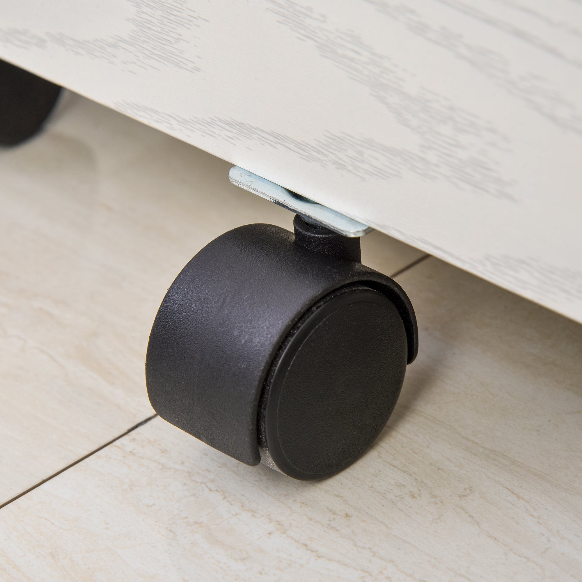 2-Drawer Filing Cabinet Rolling Storage A4 Hanging White Wood Grain