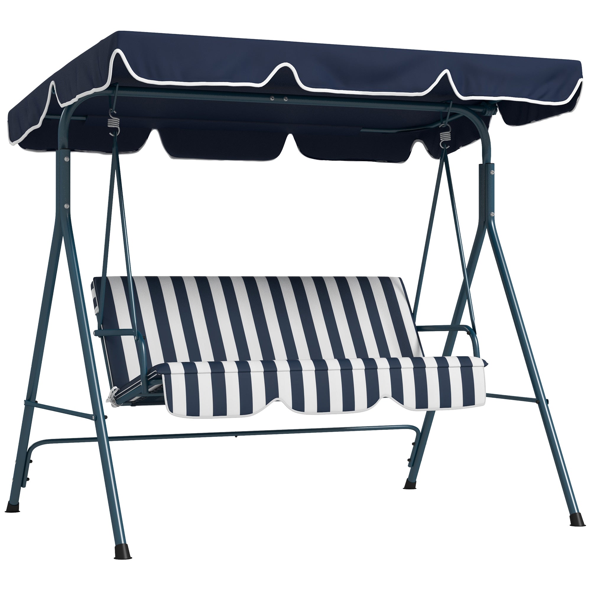 Hollywood Swing 3-Seater Adjustable Canopy Weatherproof - Blue