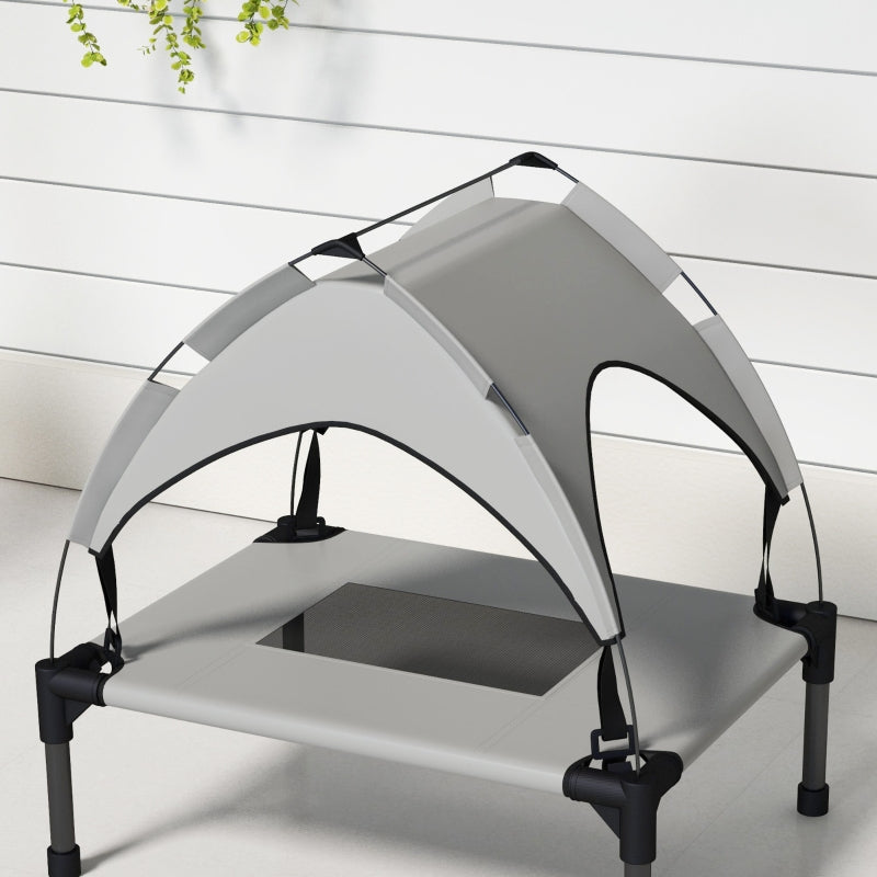 Cooling Raised Pet Bed, Washable Breathable Mesh for Mini Small Dogs, Light Grey