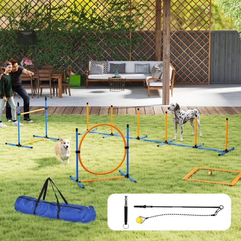 Agility Set, Dog Training 7-Piece Hurdle Equipment, Yellow