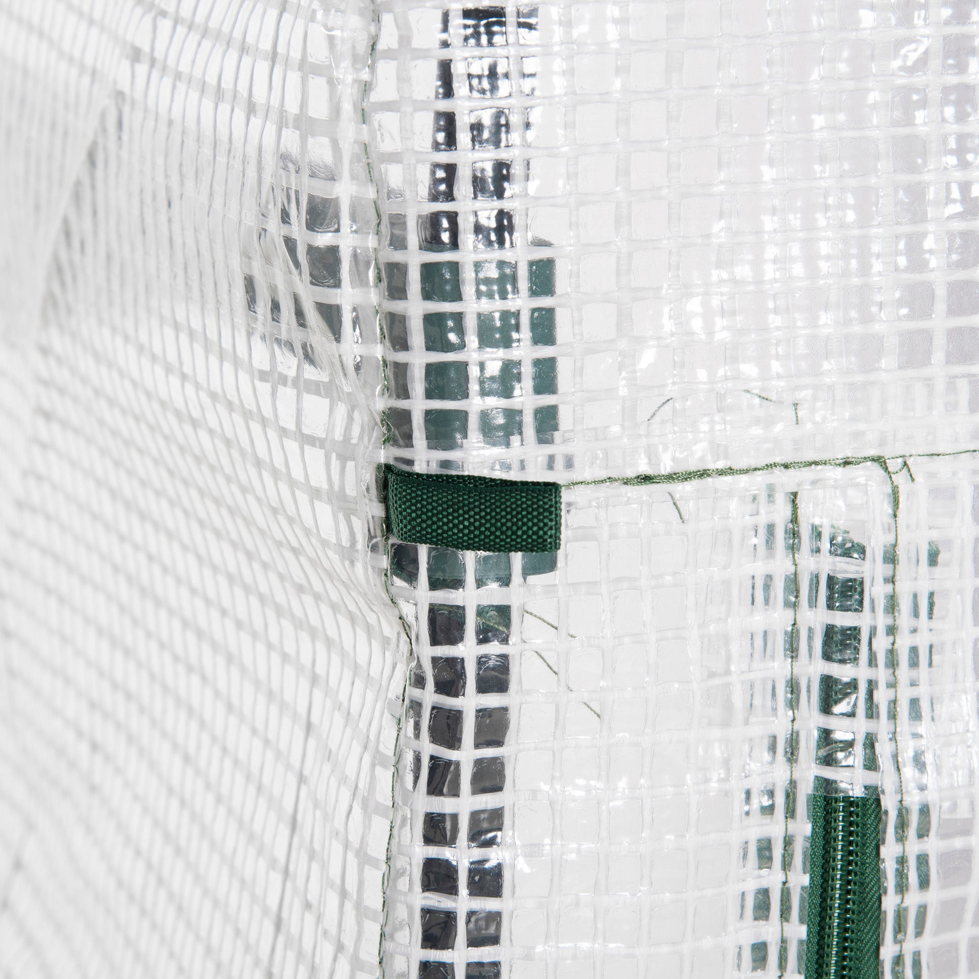 4 Tier Mini Greenhouse, Portable Compact Steel Frame PE Cover, White