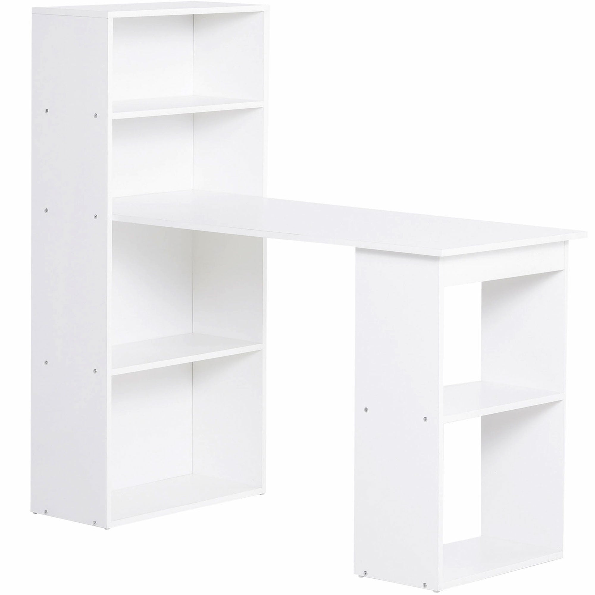 Desk, 120x55cm with Shelf, Multi-Purpose Computer/Work Table, White