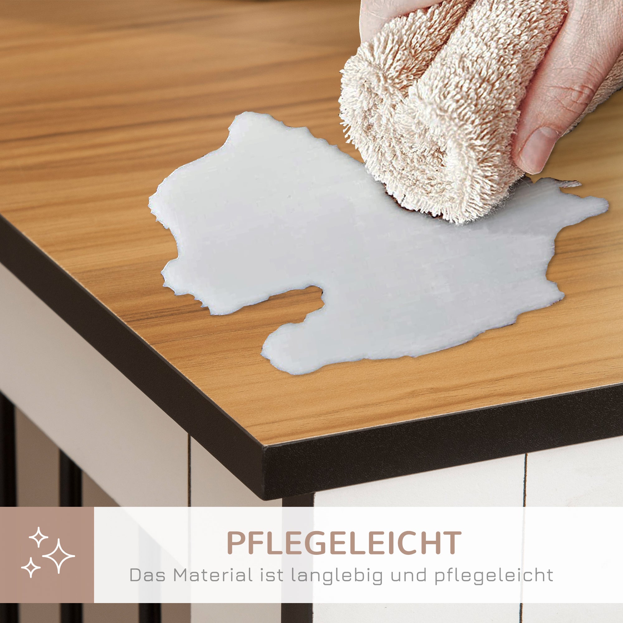 Indoor Dog Cage, Lockable Doors, Chipboard, Dark Walnut + White