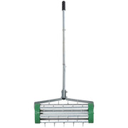 Garden Rolling Lawn Aerator, Heavy Duty Steel Grass Roller with Adjustable Handle