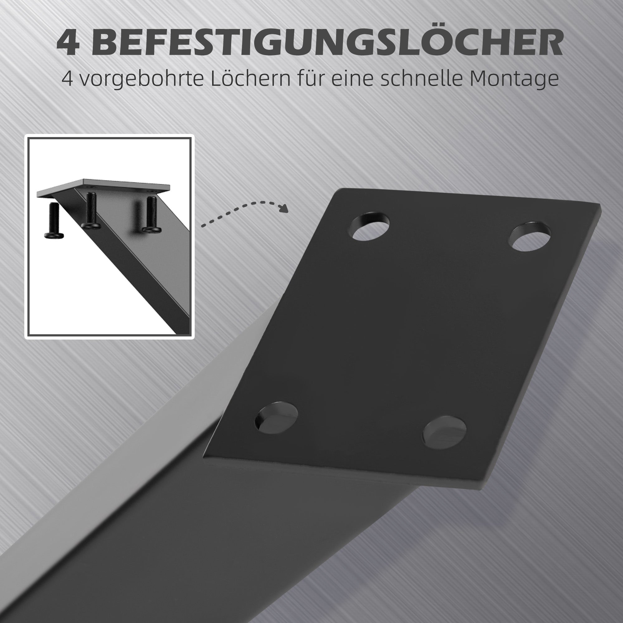 Table Legs X-Shape for Dining Desk Coffee Table Steel Black