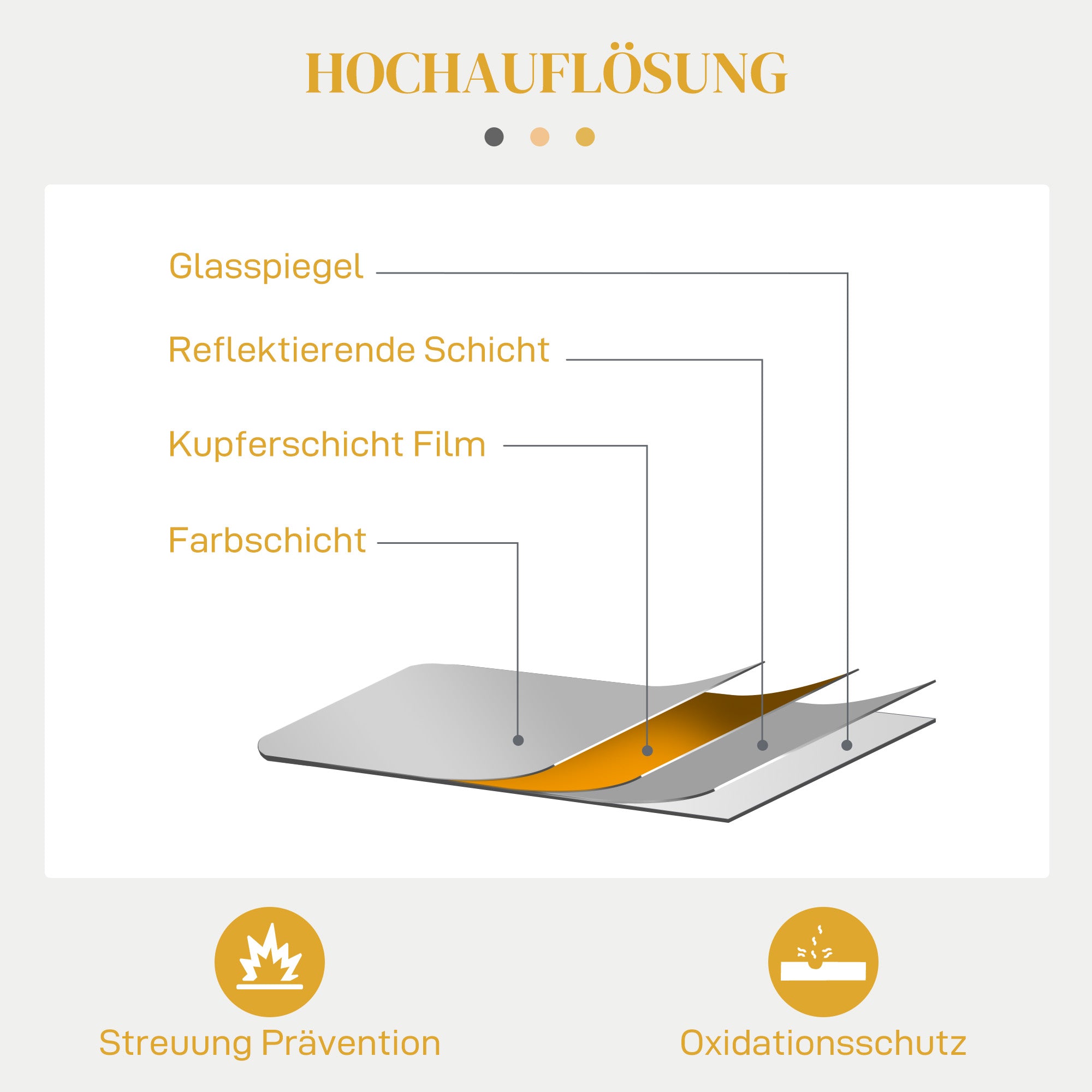 Wall Mirror Baroque Style Decorative Metal Frame 60x87cm, Gold