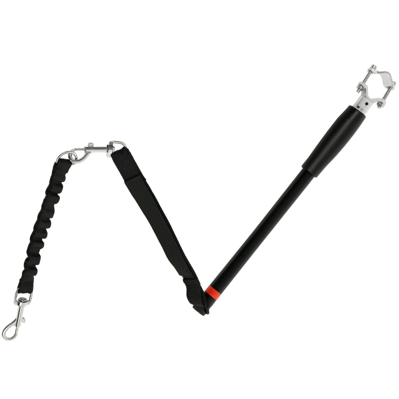 Dog Leash for Bicycles, Elastic Rope, Steel Tube, Black