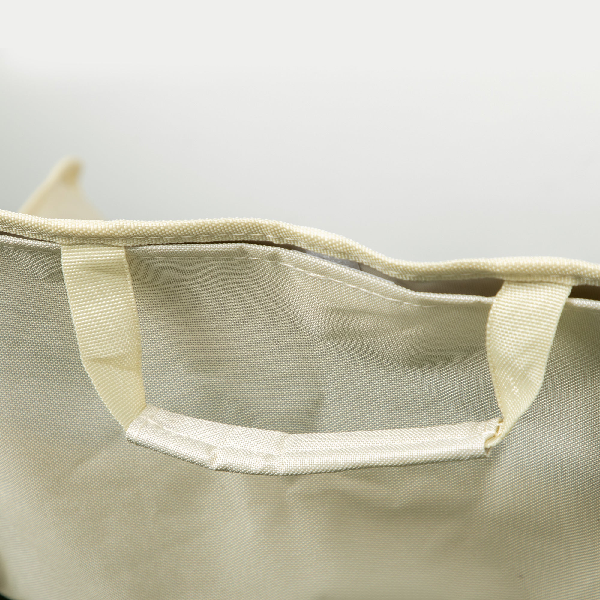 Camping Chair Foldable, Side Pocket Steel Legs, Oxford White