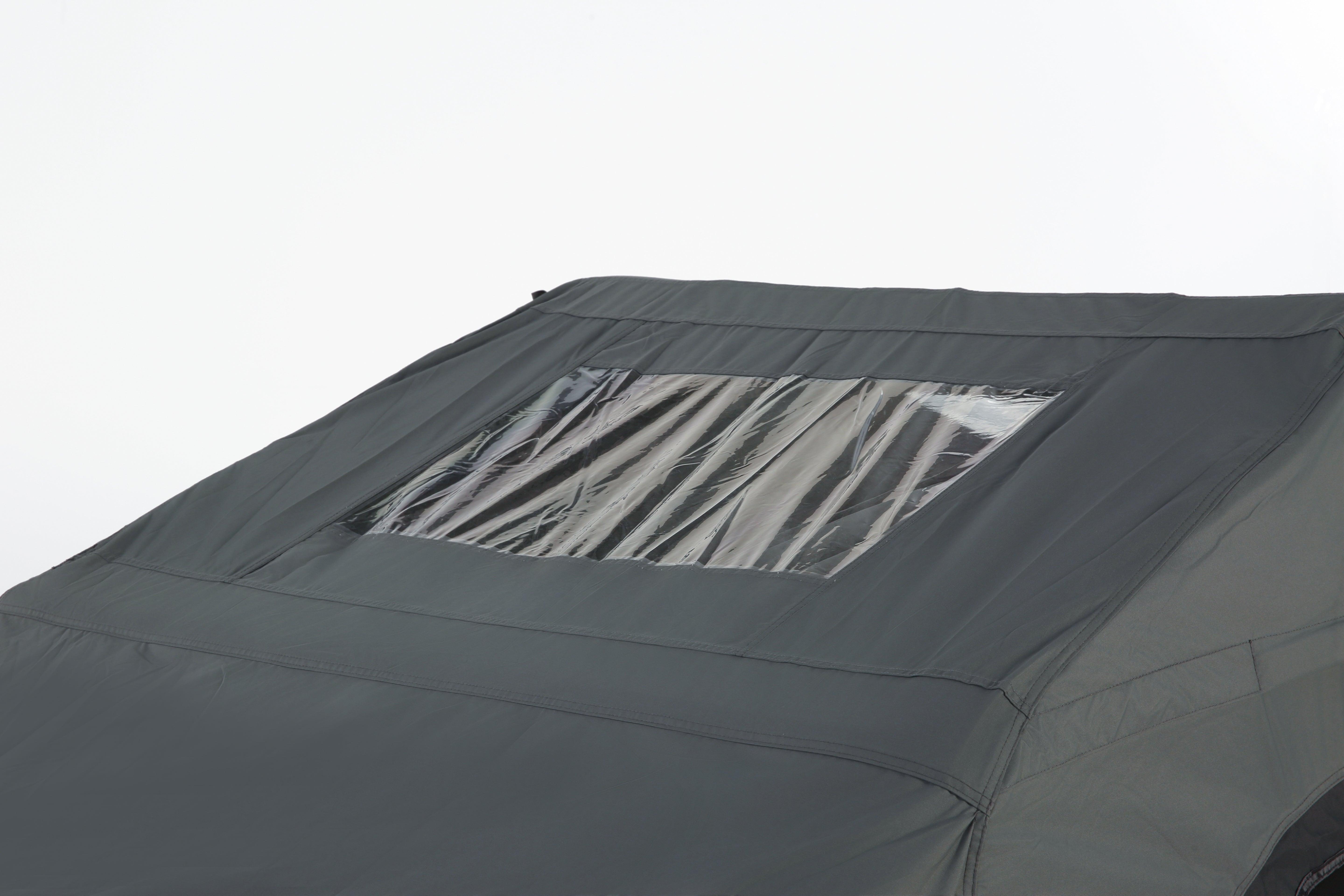 Inflatable Camping Tent with Hand Pump, Roof Top - Gray + Black