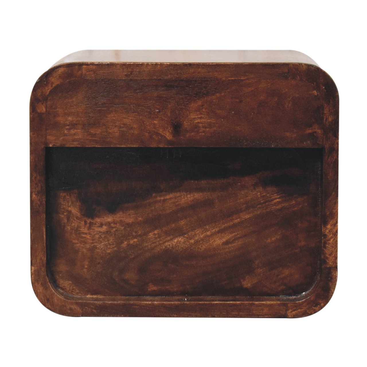 Mini Curved Wall Mounted Bedside - California Walnut