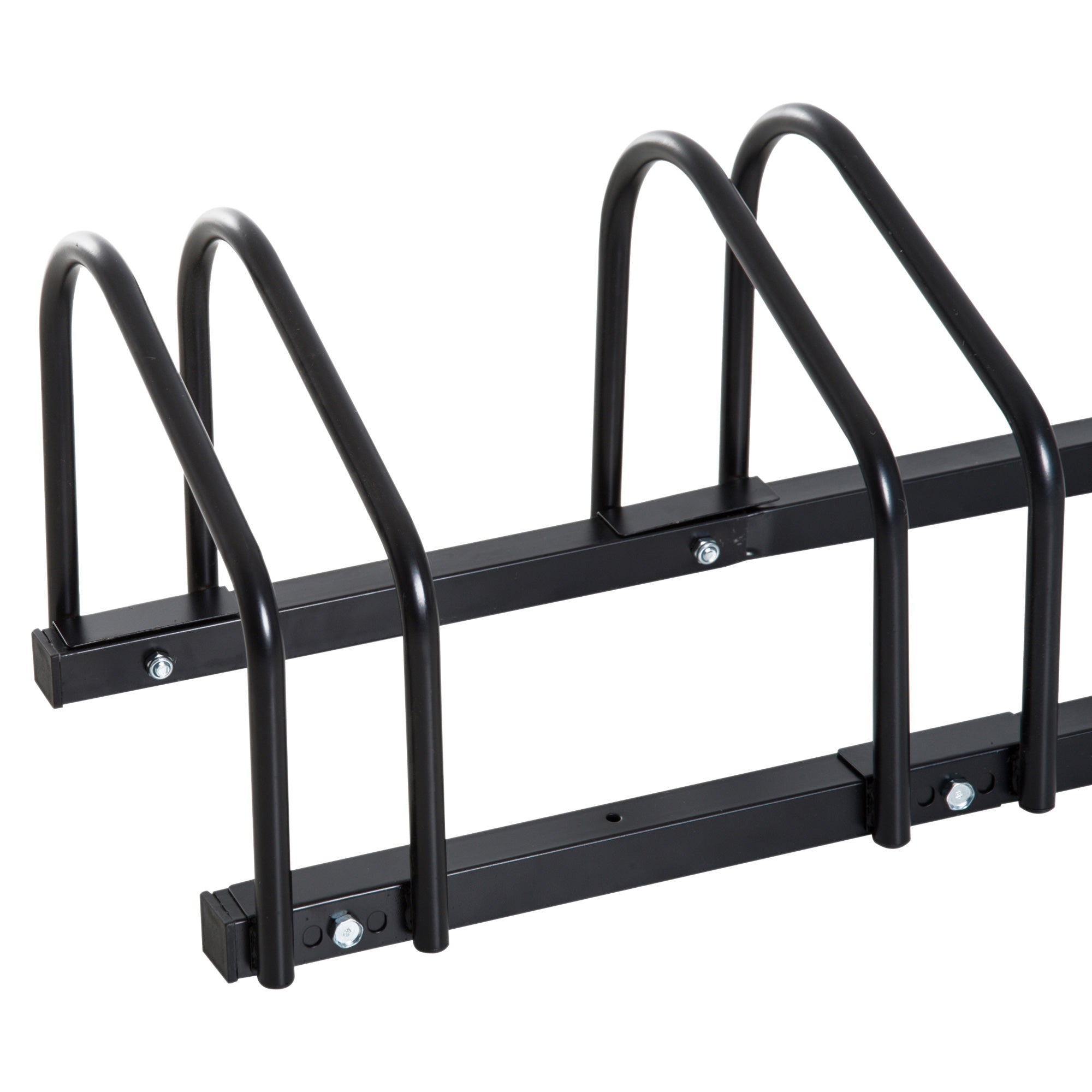 Bike Rack, 5 Bikes, Weatherproof, Steel, Black