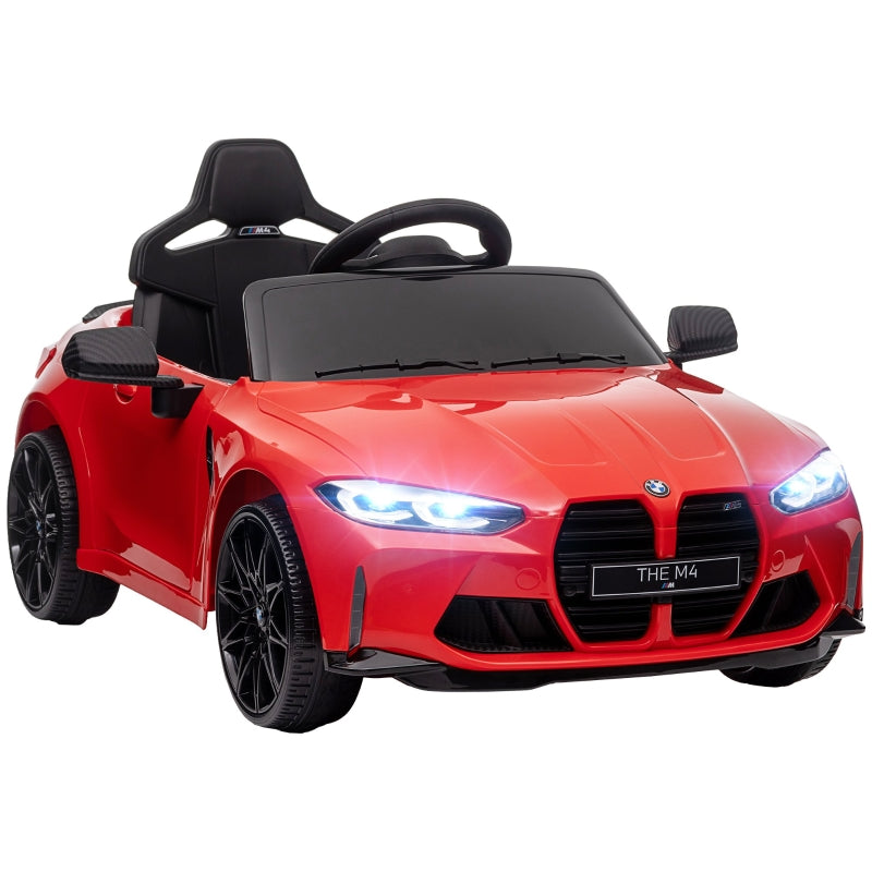 12V BMW Licensed Kids Car with Remote Control, Suspension, LED Lights, Red