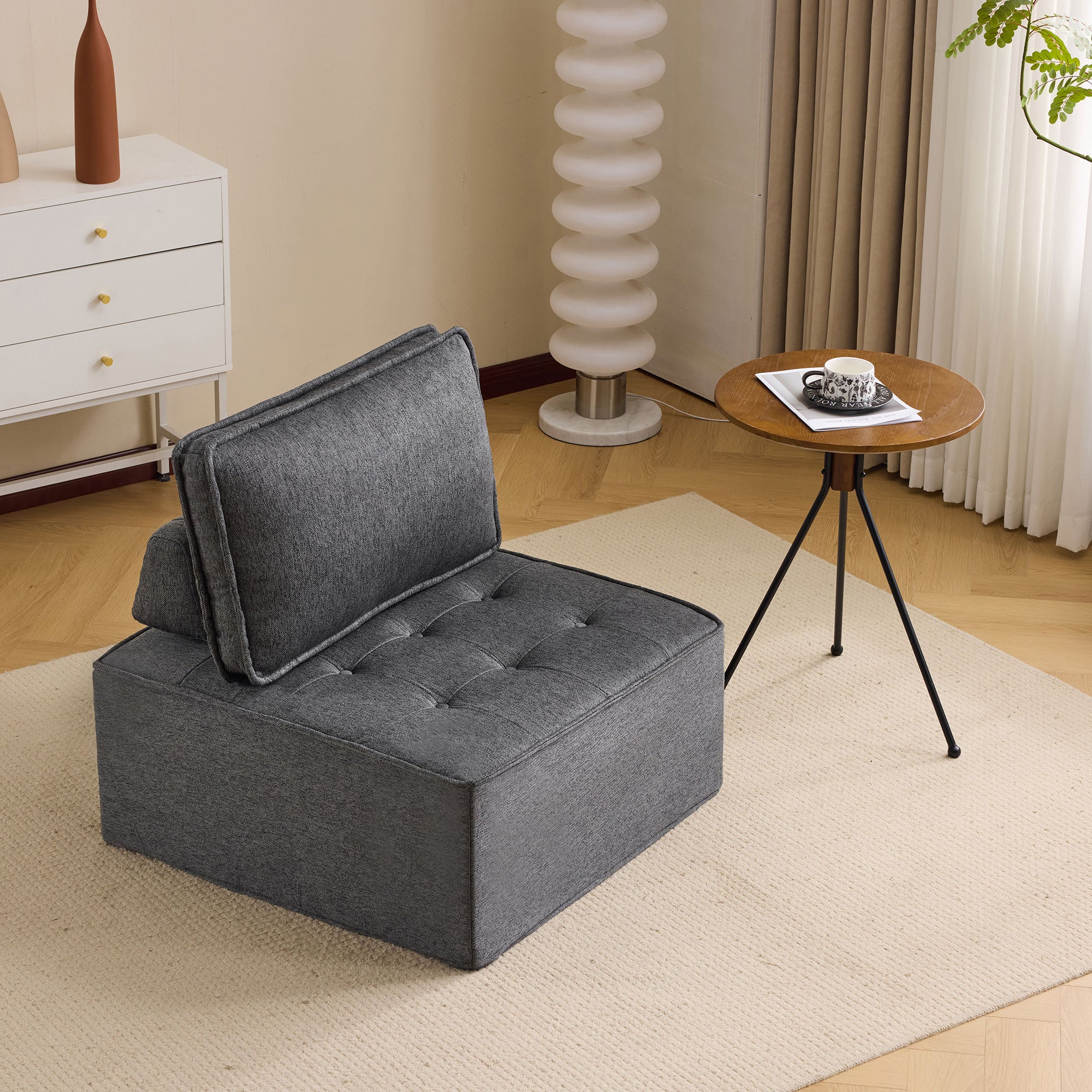 Single Sofa: Compact Armchair for Living Room, Fabric