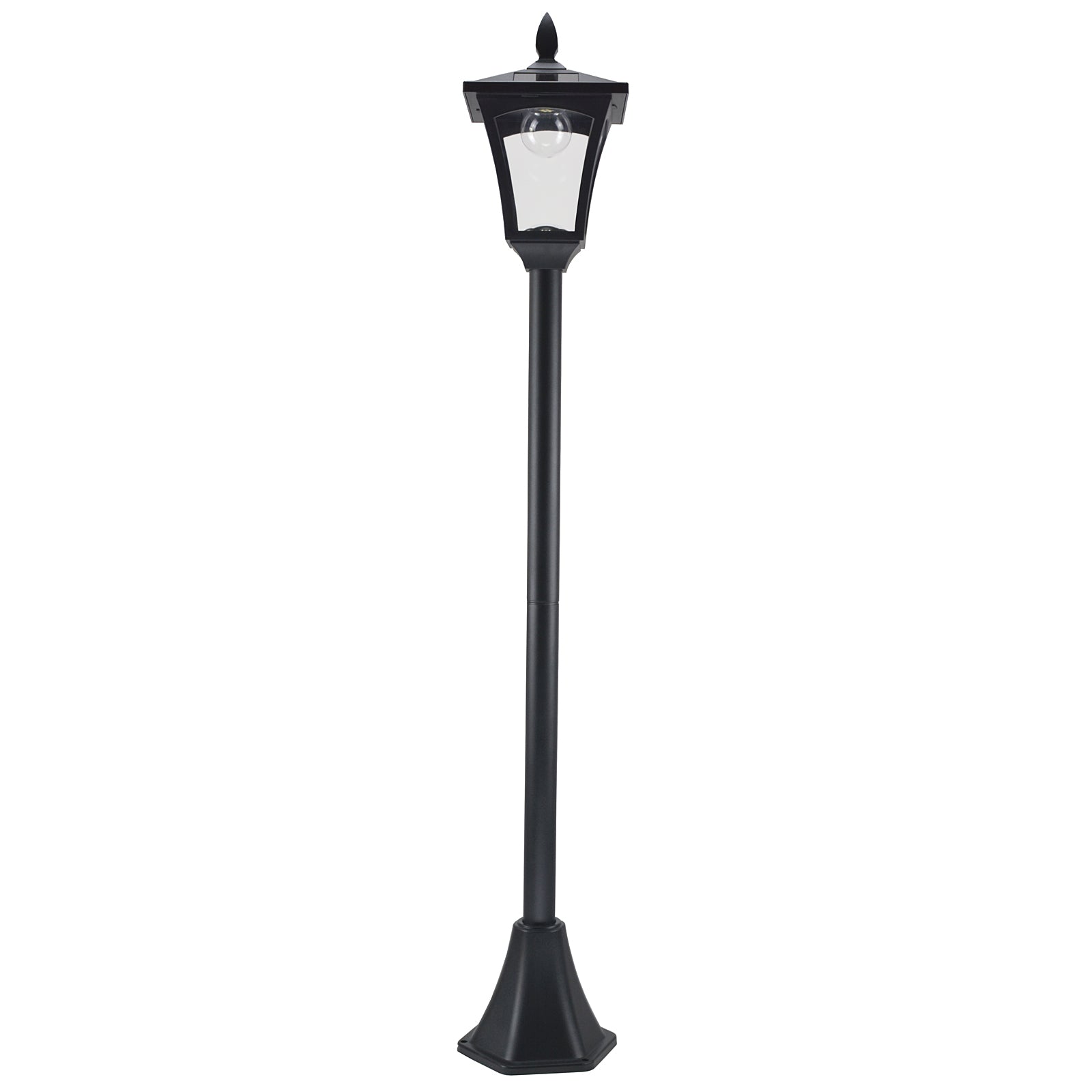 Solar Garden Lantern Path Light LED 40 Lumen Black