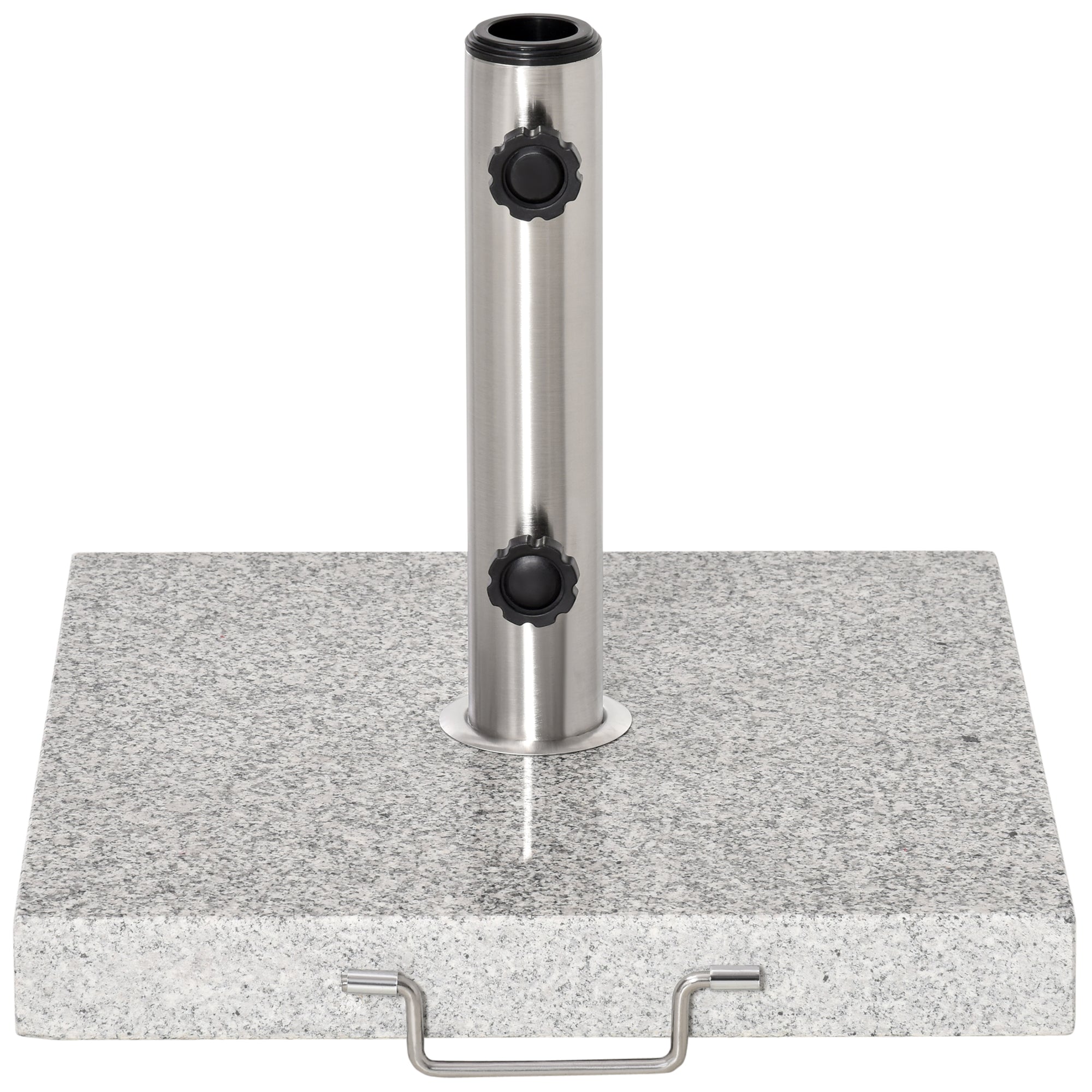 Mobile Parasol Stand, Stable Base 28kg, Marble/Stainless Steel
